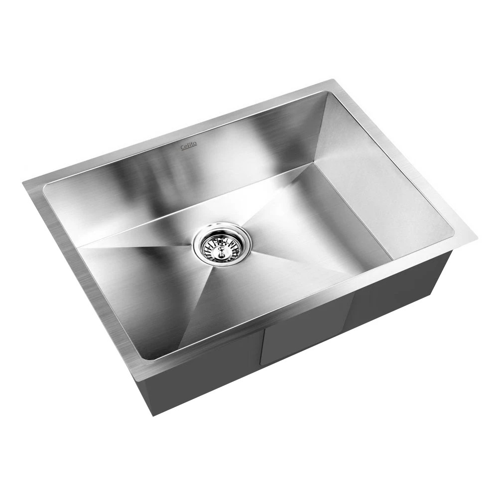 1 Cefito Kitchen Sink 60X45CM Stainless Steel Basin Single Bowl - Natural, 1 of 2