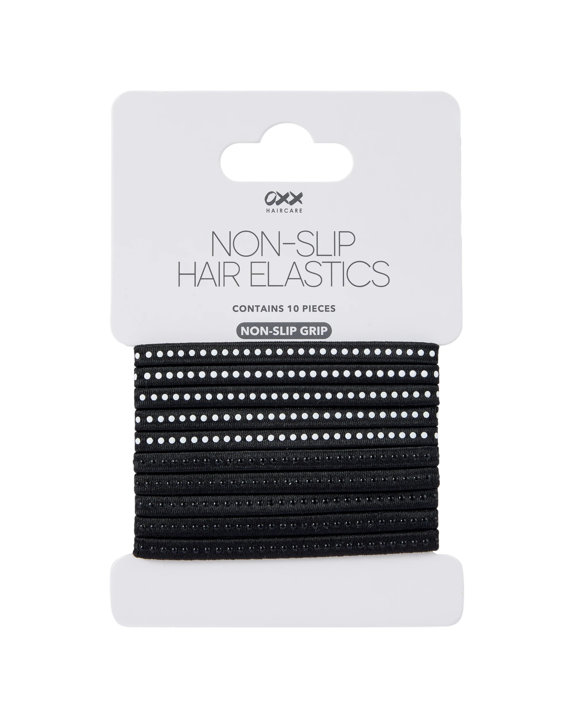 3 OXX Haircare 10 Piece Non-Slip Hair Elastics - Black and White, 3 of 3