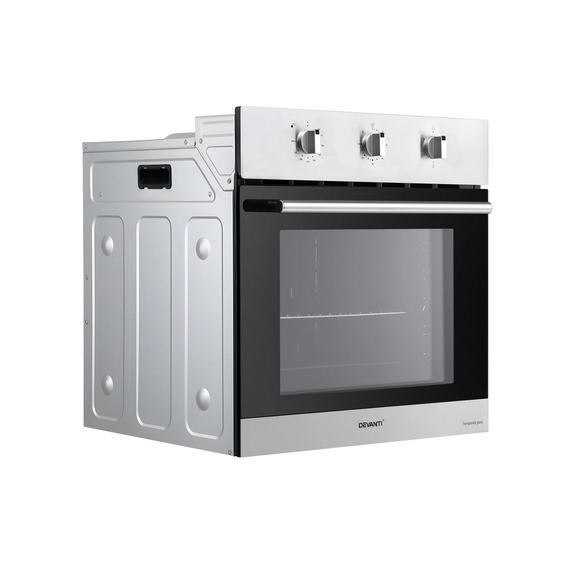 3 Devanti 60cm Electric Built In Wall Oven 70L Stainless Steel - Silver, 3 of 9