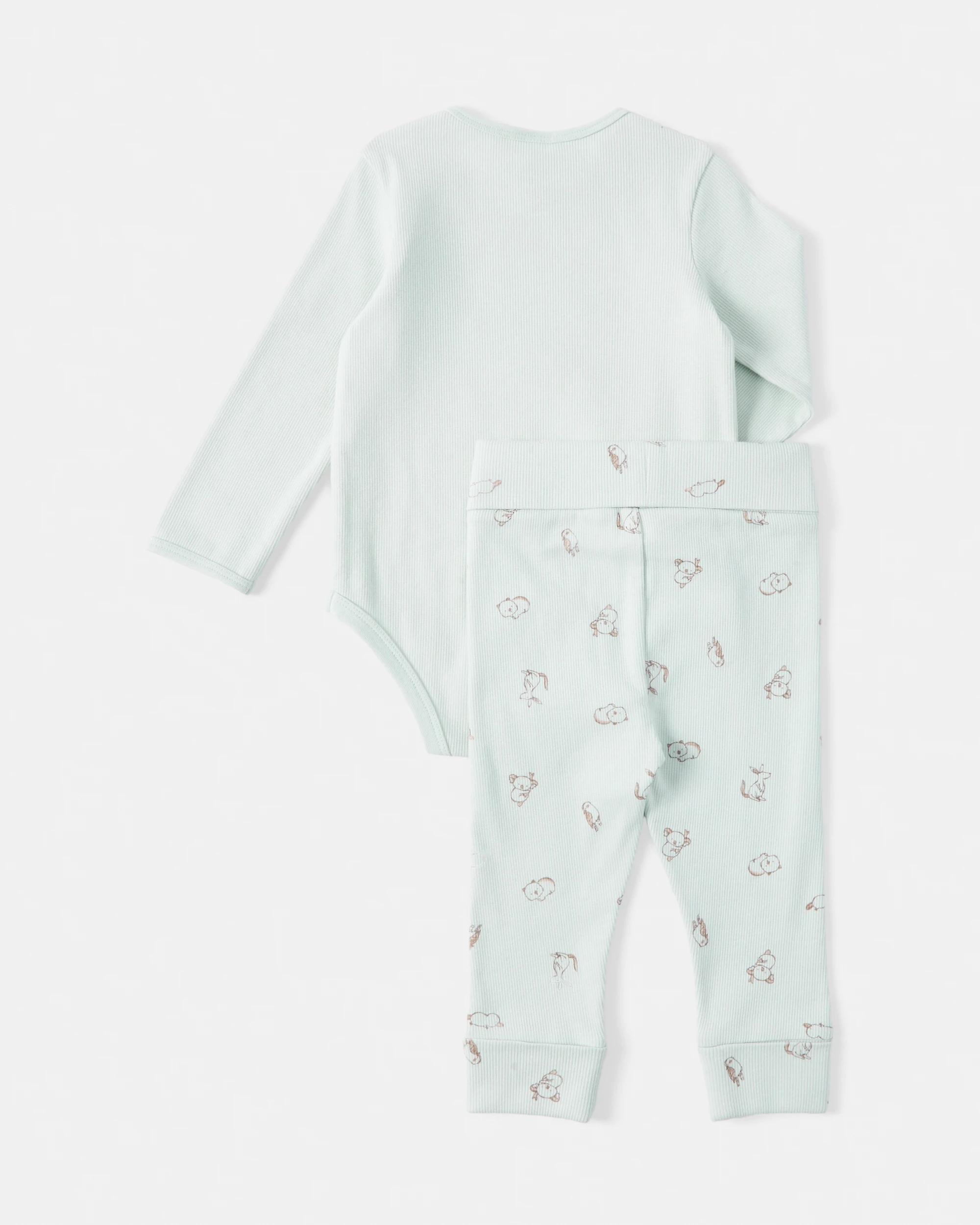 2 2 Piece Long Sleeve Newborn Set Blu Kngro, 2 of 6