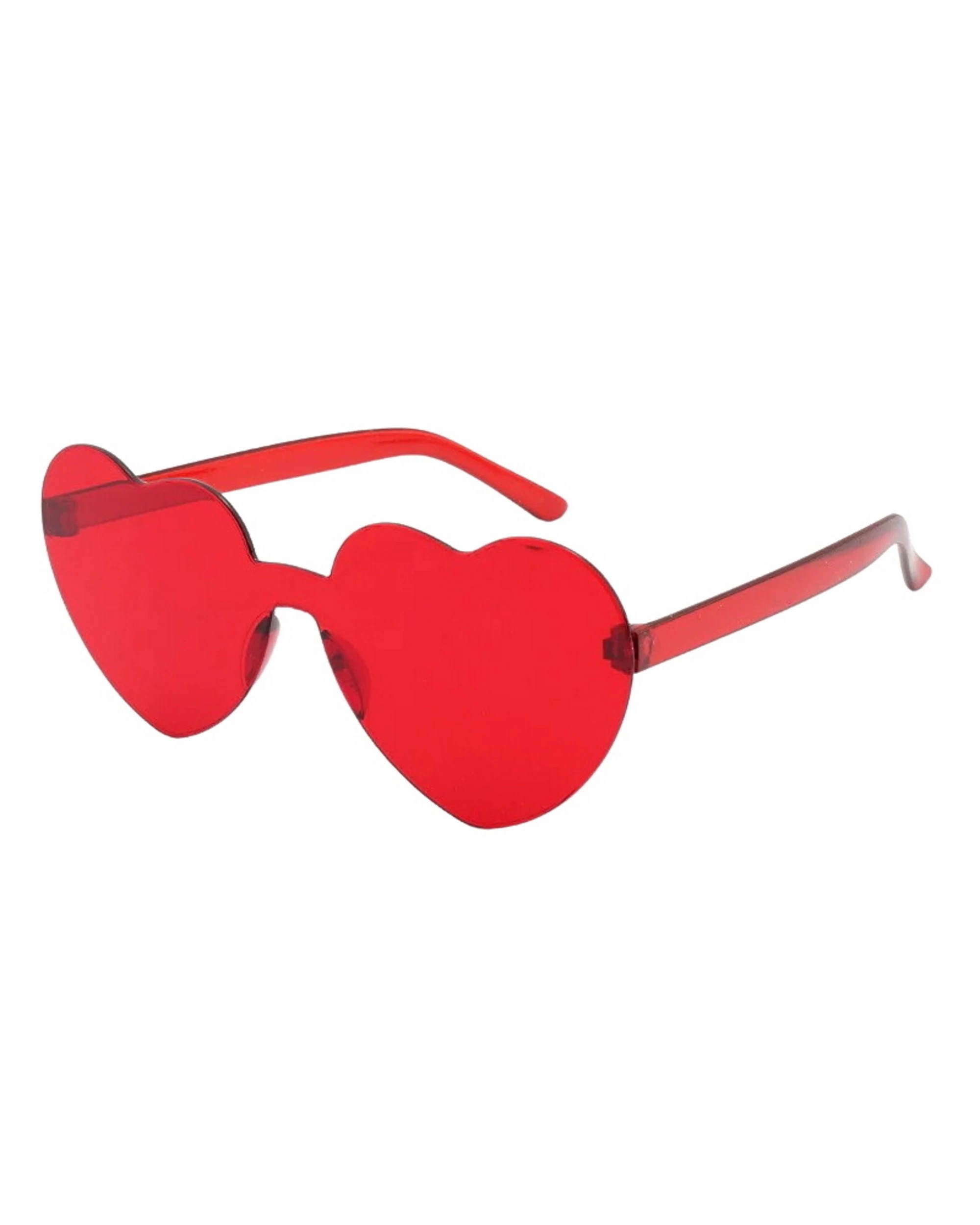 2 JD Party Perspex Heart Glasses - One Size - Red, 2 of 2