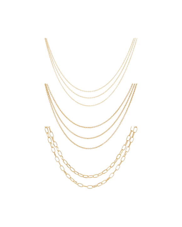 Jewellery Chain Set - Gold Look