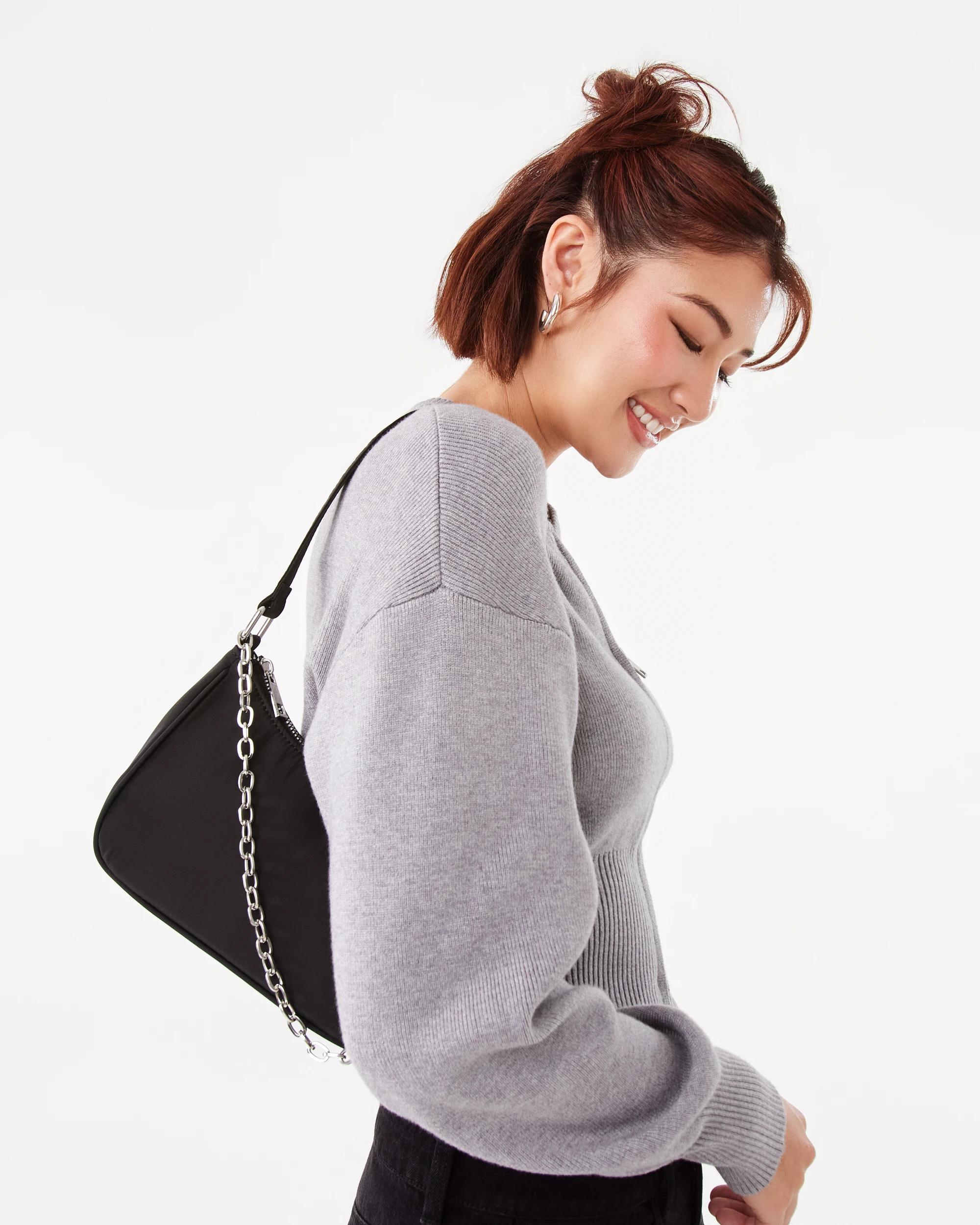 5 Nylon Shoulder Bag Black, 5 of 6