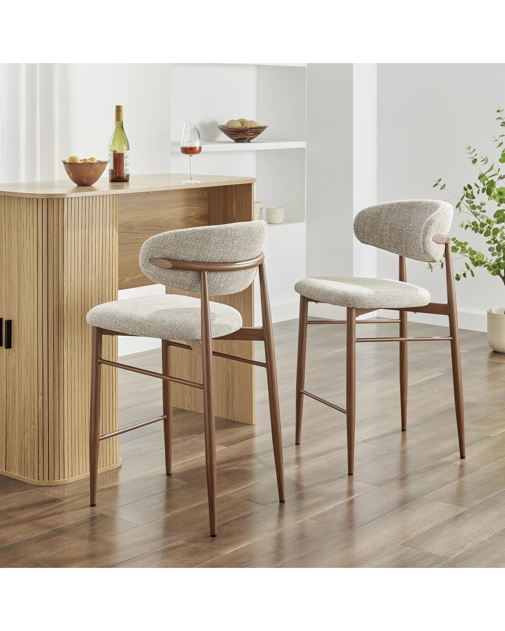 2 Kodu High Stools Pair (Set of 2) - Beige, 2 of 10