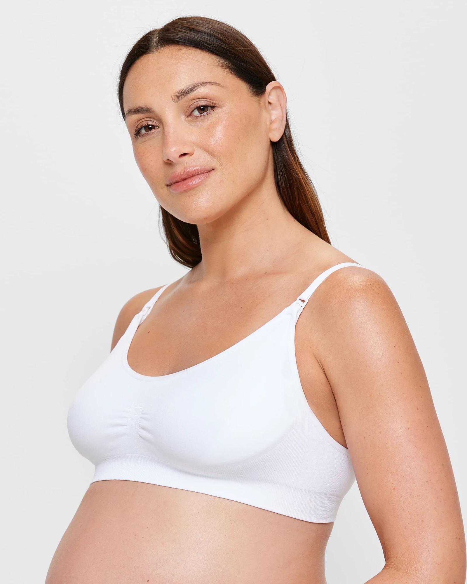 2 Target Maternity Seamfree Wirefree Bra WHITE, 2 of 3