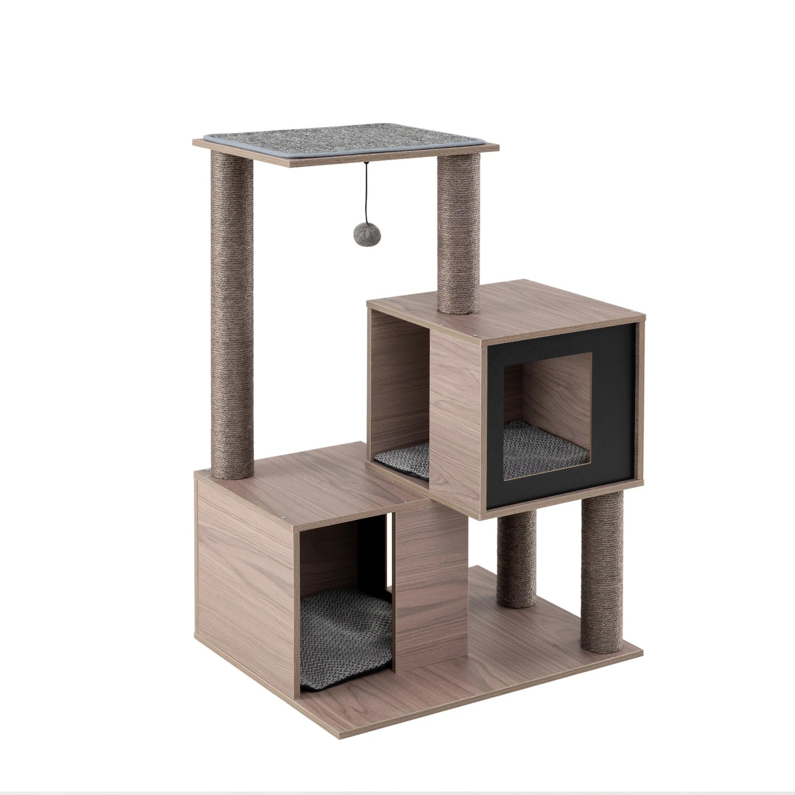 1 Costway 93cm Modern Cat Tree Multi-Level Cat Tower w/Wooden Condos, 1 of 6
