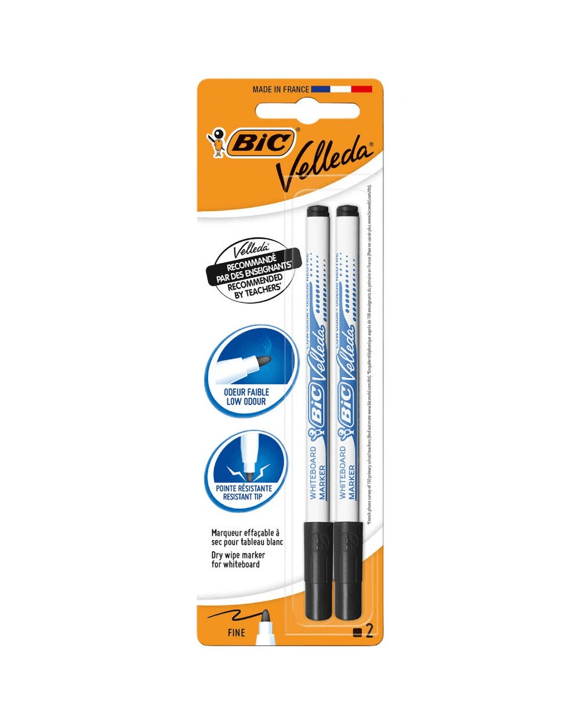 BIC Velleda 1721 Whiteboard Markers Black 2 Pack