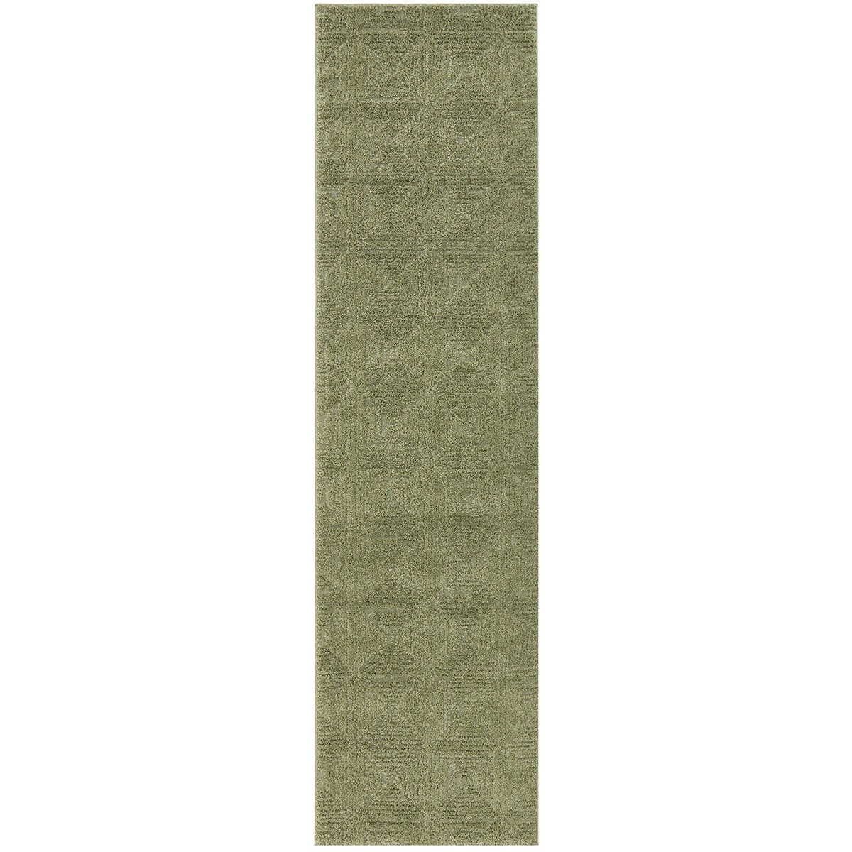 2 Common Ground Rugs Starlet Shilo 400x80cm - Large Runner Power Loomed Rug - Green, 2 of 7