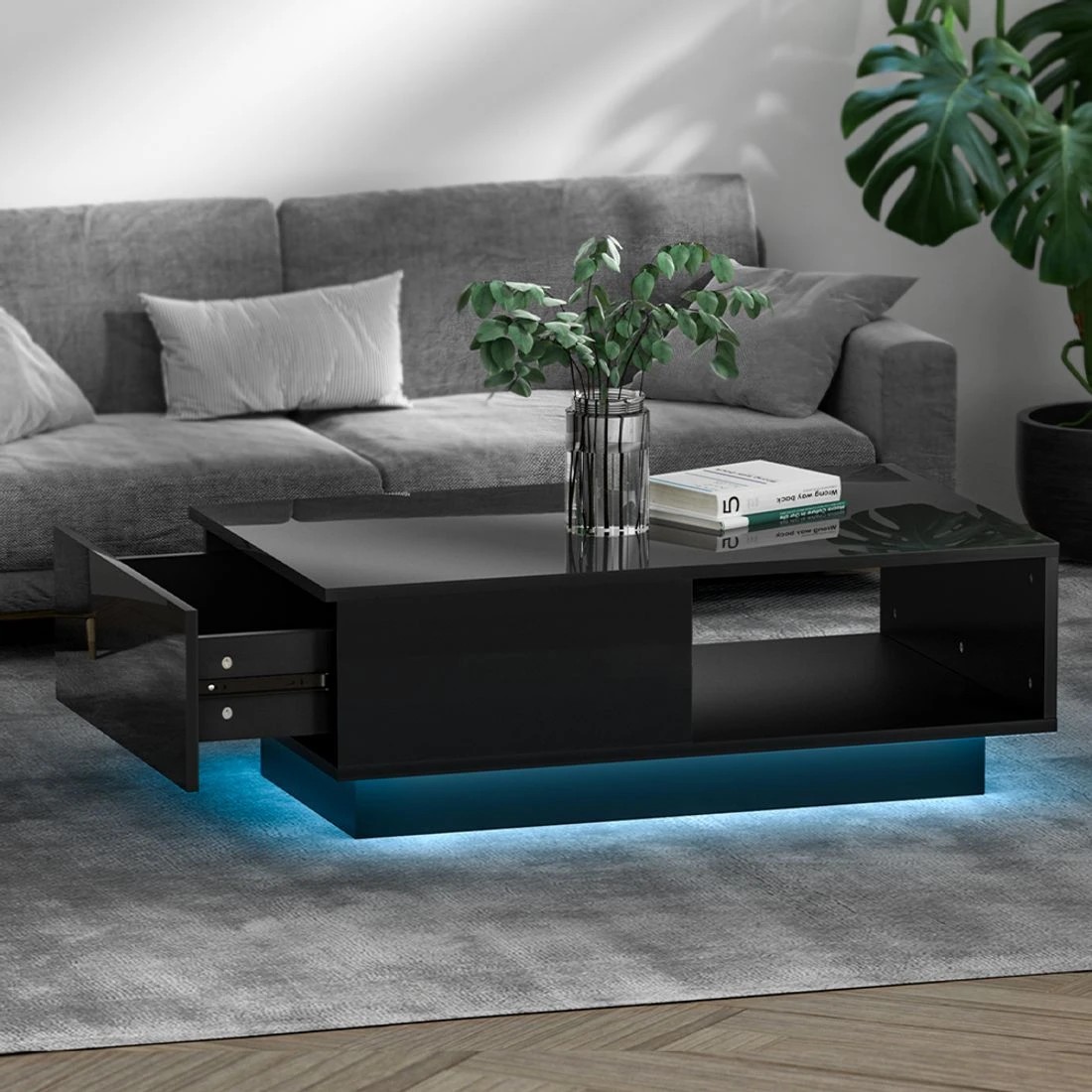 3 Artiss Coffee Table Led Lights - Black, 3 of 7