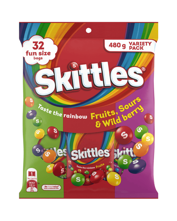 32 Pack Skittles Variety Pack 480g