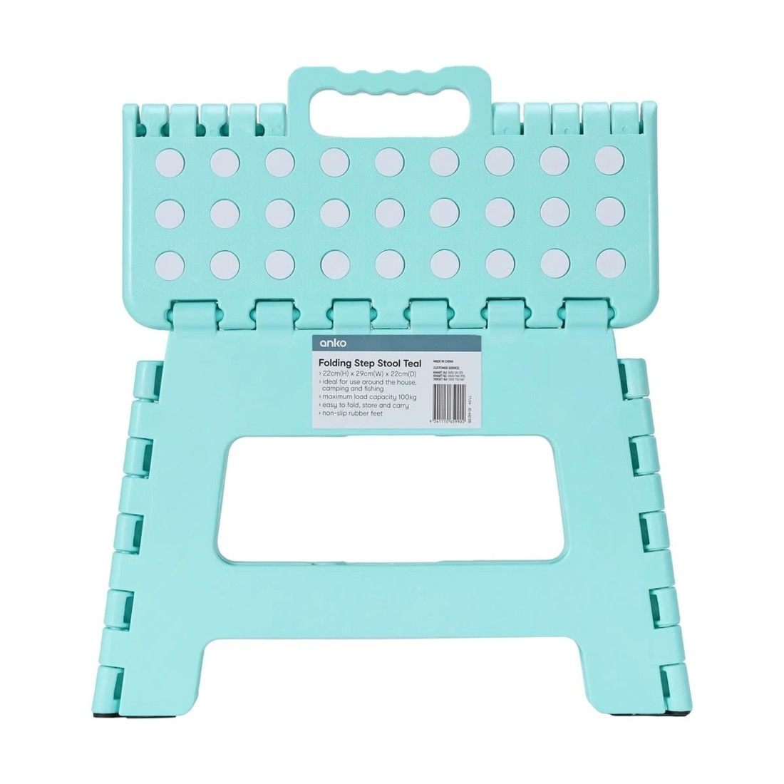 9 Folding Step Stool - Teal, 9 of 9