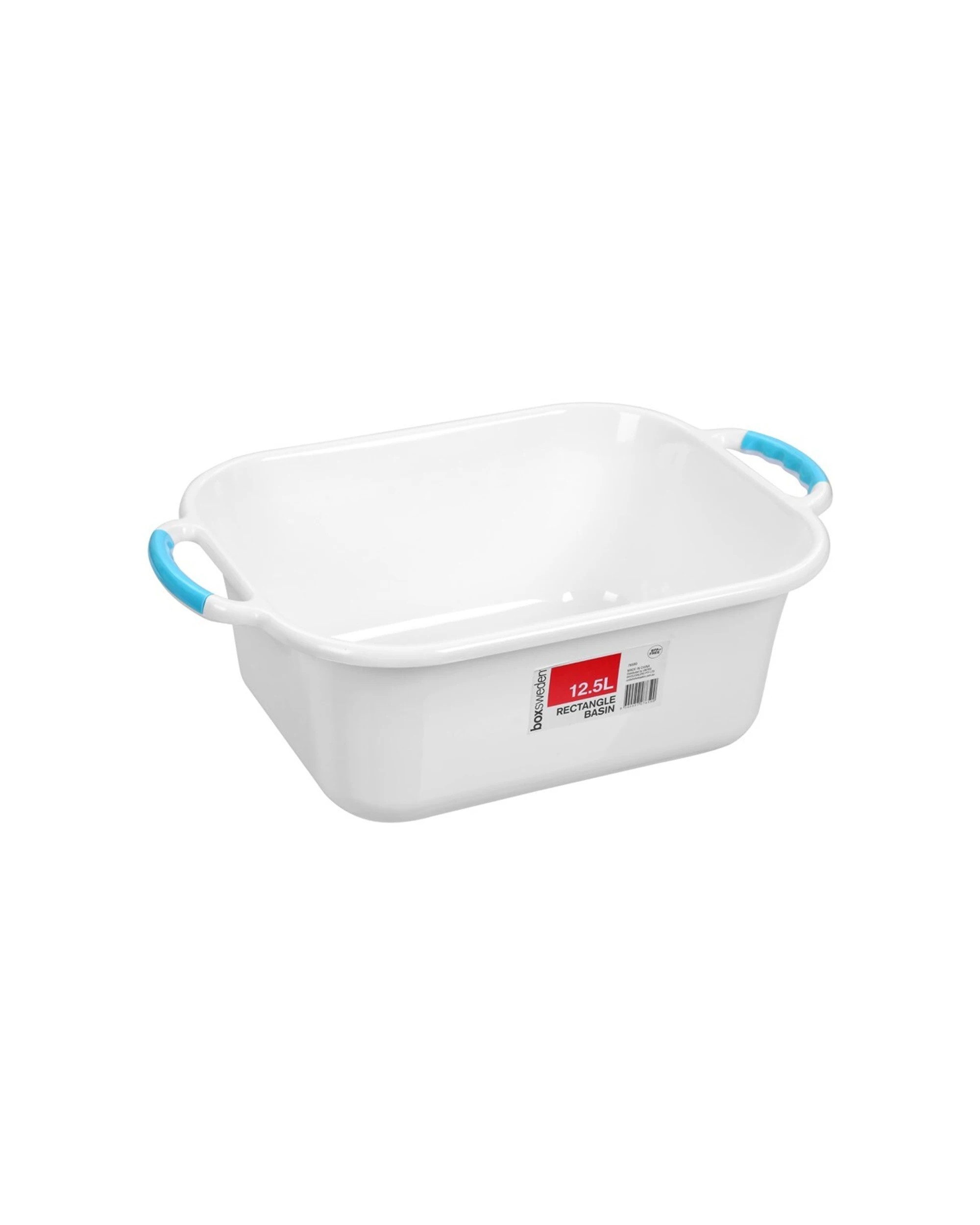 1 Boxsweden 12.5l Basin Rectangular W/ Handles Washing Bucket Storage Tub - Assorted, 1 of 4