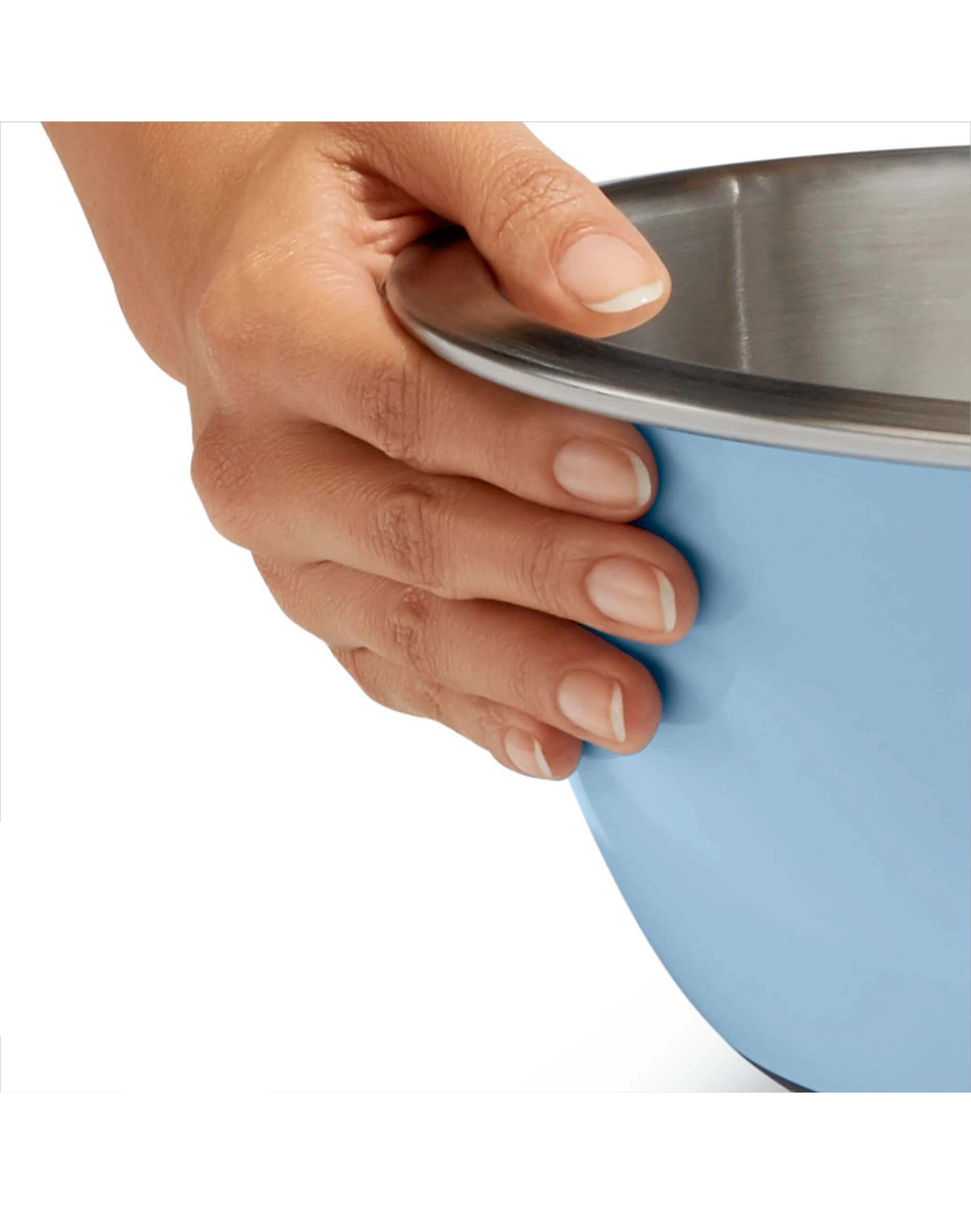 5 Oxo 3pc Good Grips Insulated Mixing Bowl Set Stainless Steel Non Slip Base - Silver, 5 of 8
