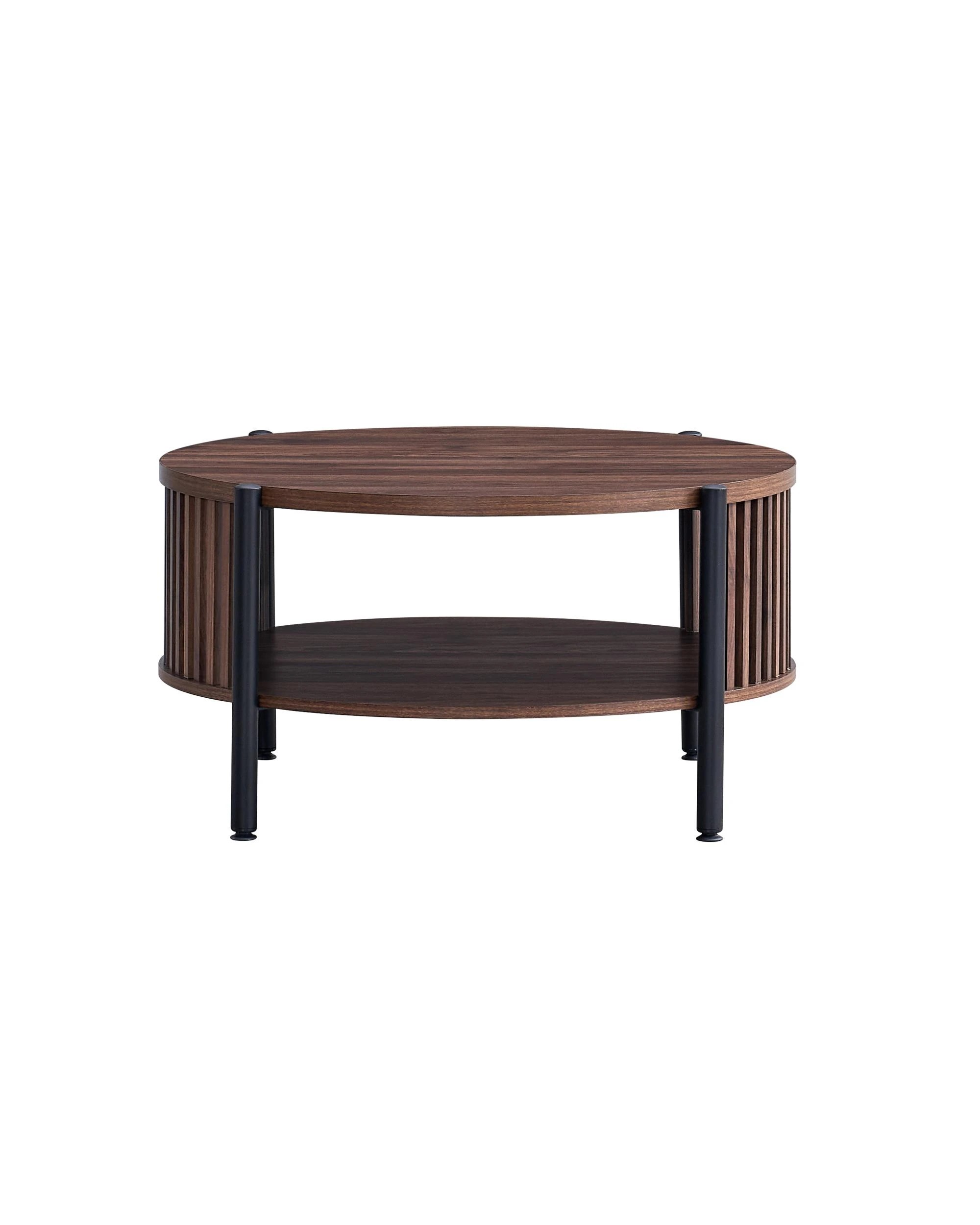 2 Kodu Coffee Table Round 80cm Walnut - Brown, 2 of 3