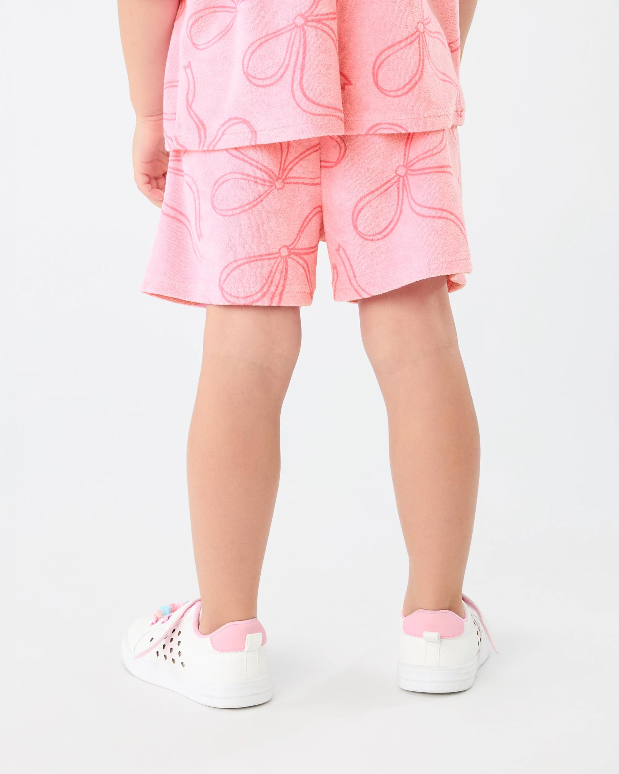 2 Terry Shorts Pnk Bow, 2 of 6