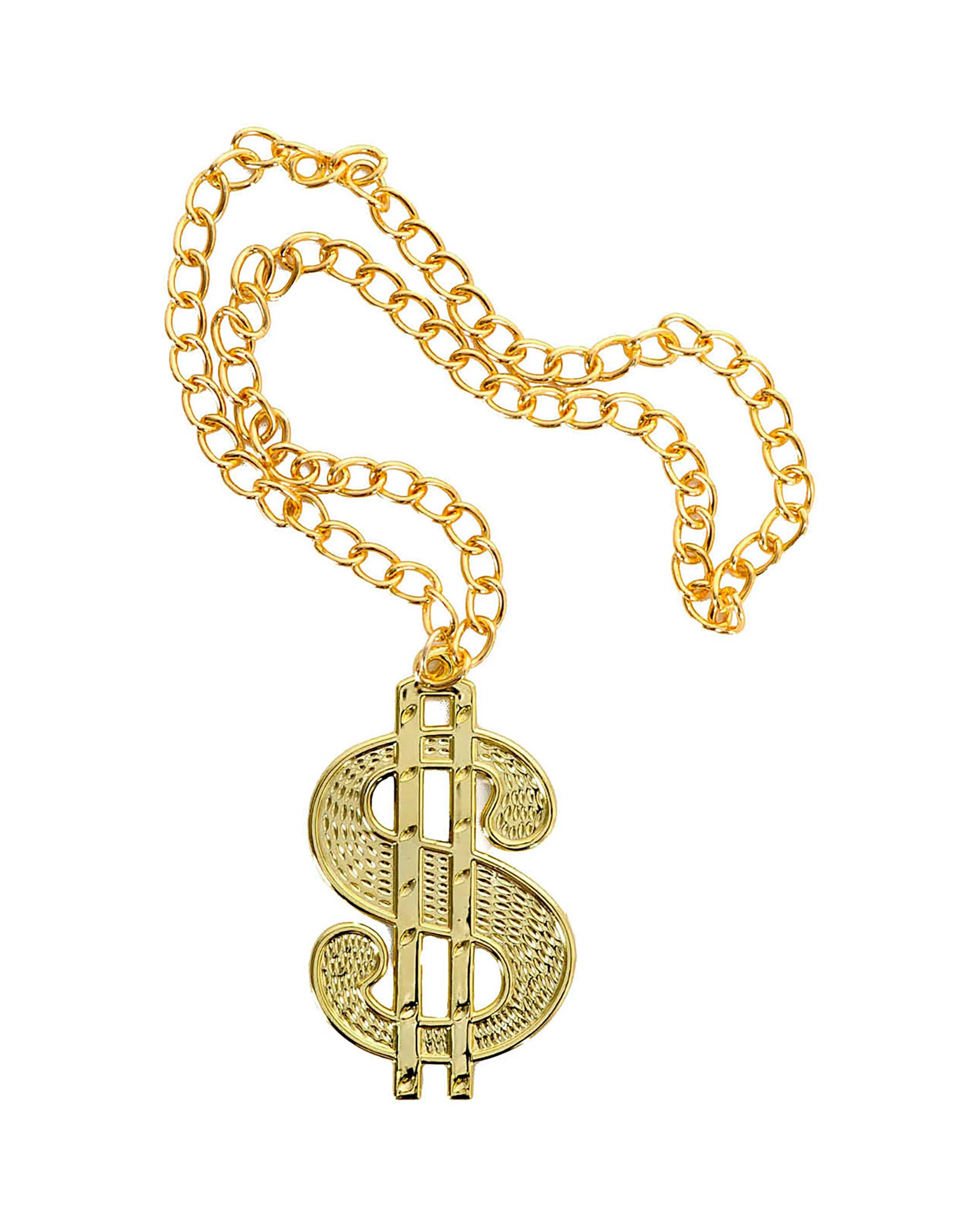 1 Partyrama Gold Dollar Sign Necklace, 1 of 1