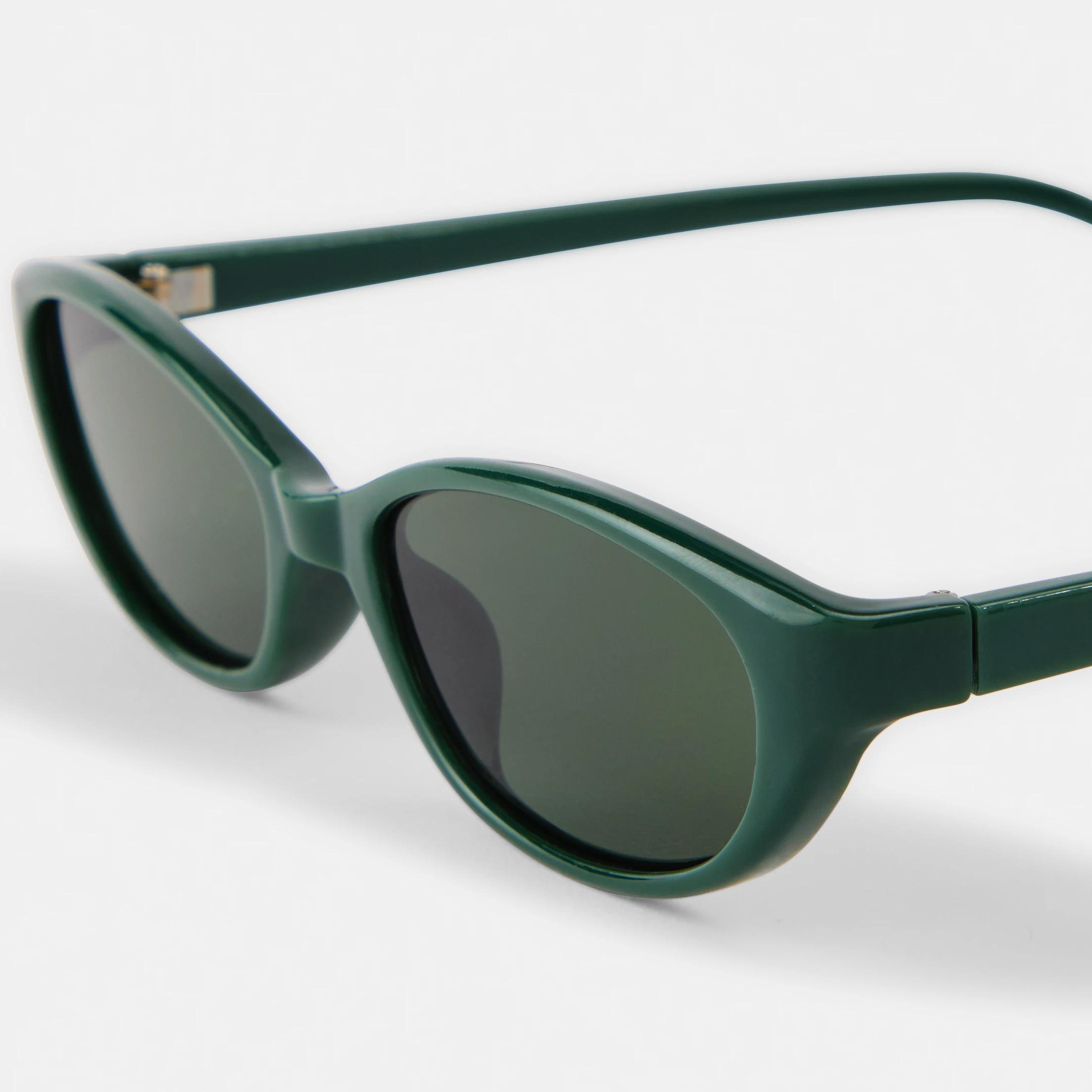 4 Thin Cat Eye Sunglasses Green1, 4 of 5