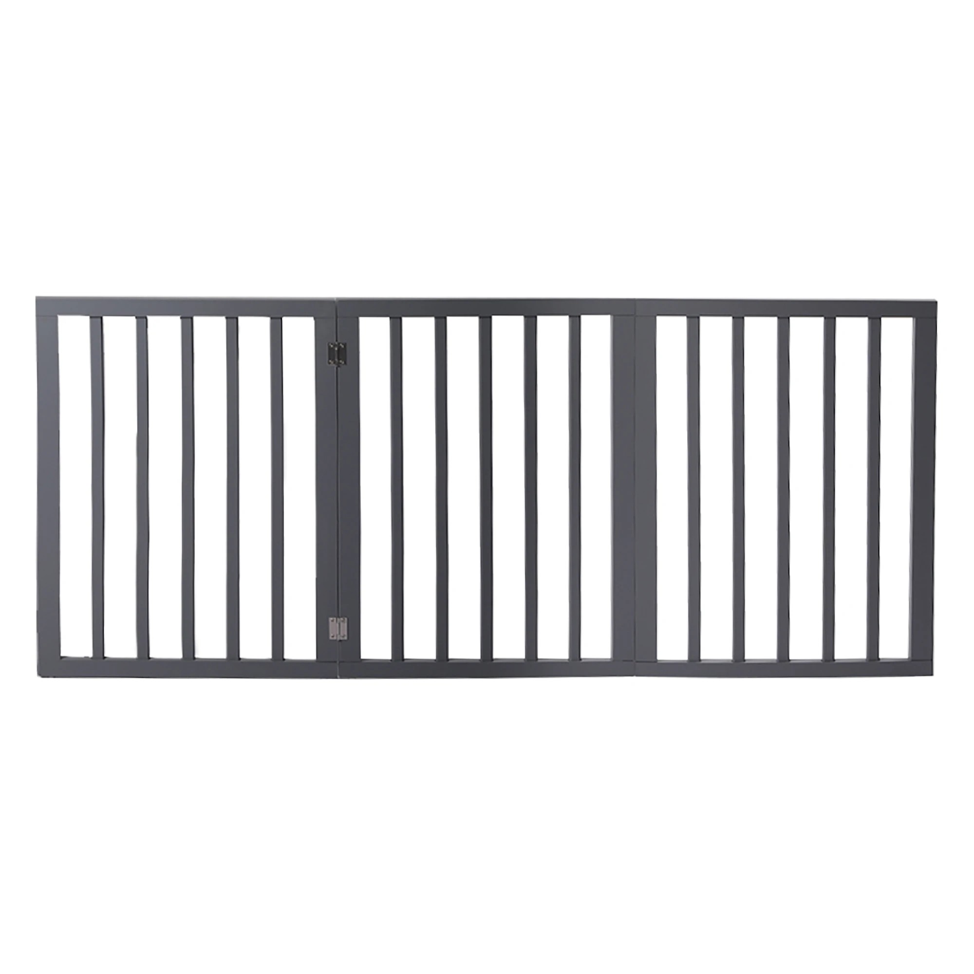 2 Pawz 3 Panels Wooden Pet Gate - Grey, 2 of 5