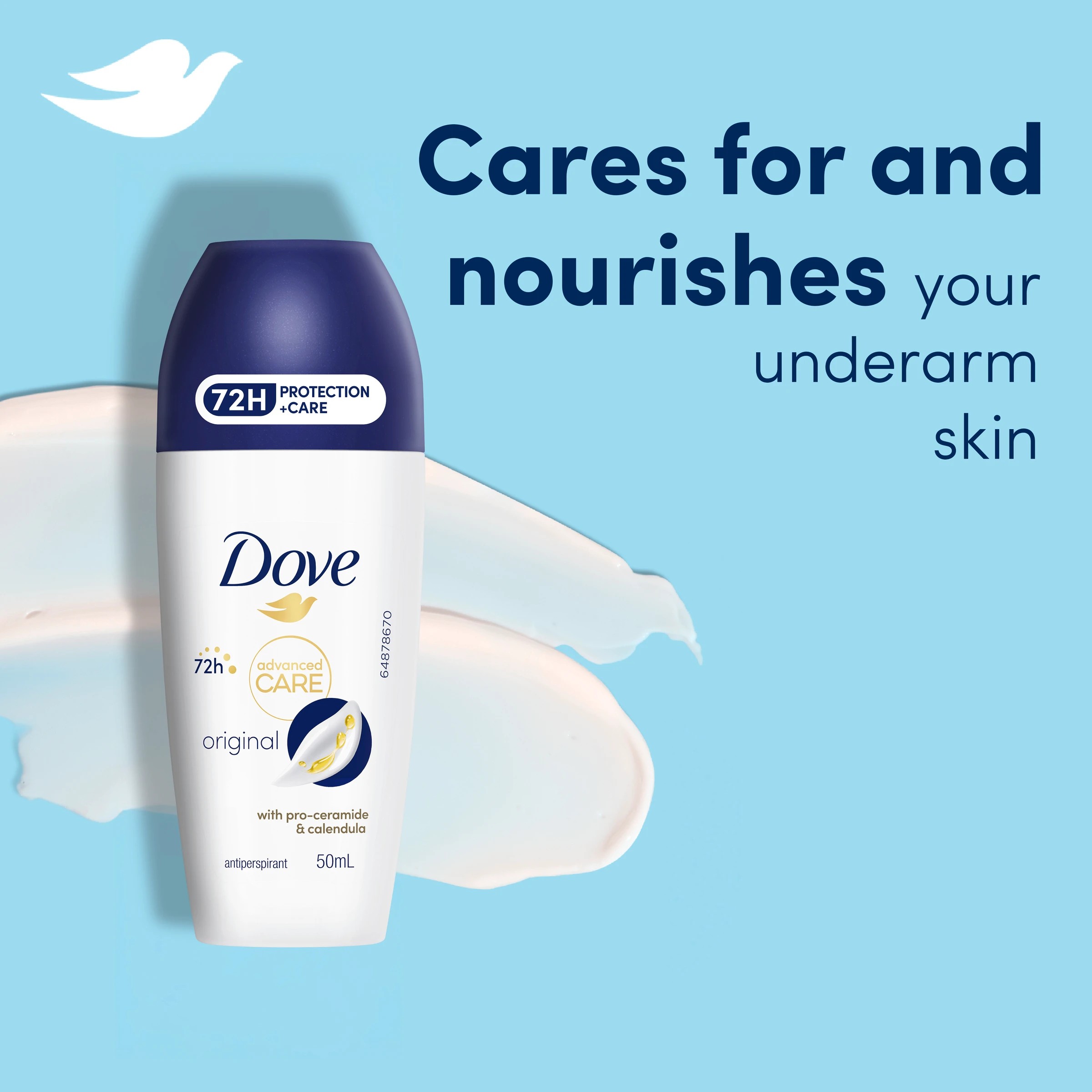 9 Dove Advanced Care Original Antiperspirant Deodorant Roll-On 50ml - Pro-Ceramide and Calendula, 9 of 9