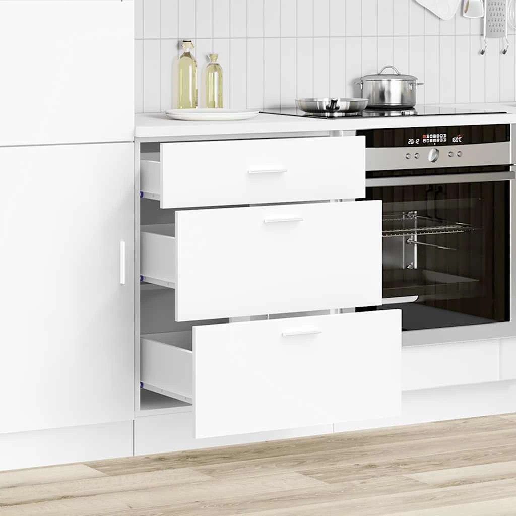 3 vidaXL Sleek Kitchen Cabinet Adjustable Feet - White, 3 of 9