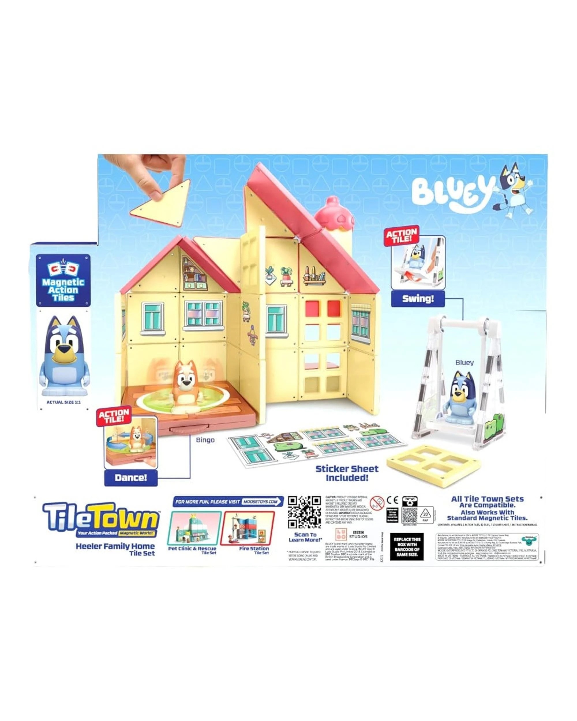 3 Tile Town Bluey Heeler Family Home Magnetic Tile Set, 3 of 8