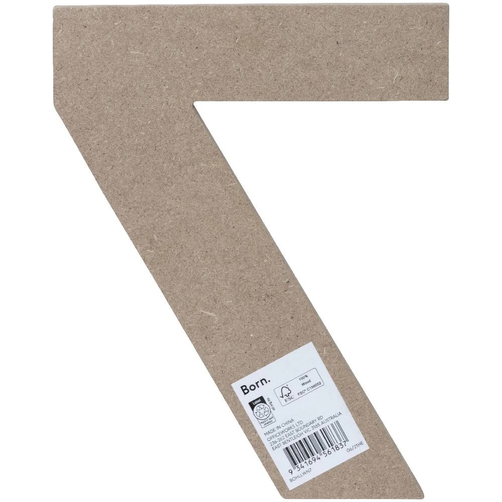 2 Born Wooden Number 7 20cm, 2 of 3