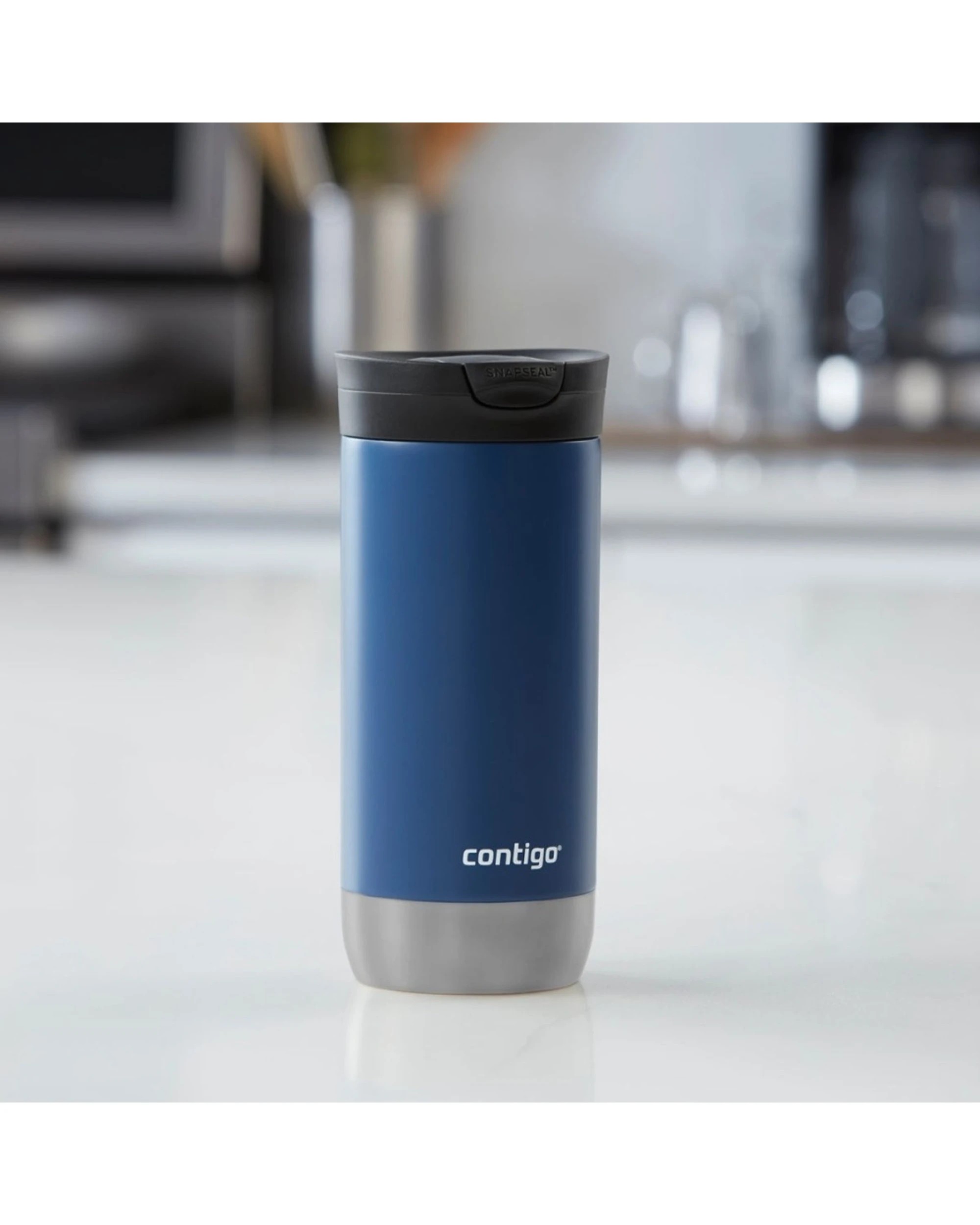 6 Contigo Huron Snapseal Travel Mug Hot Cold Leak Resistant 473ml Corn - Blue, 6 of 6