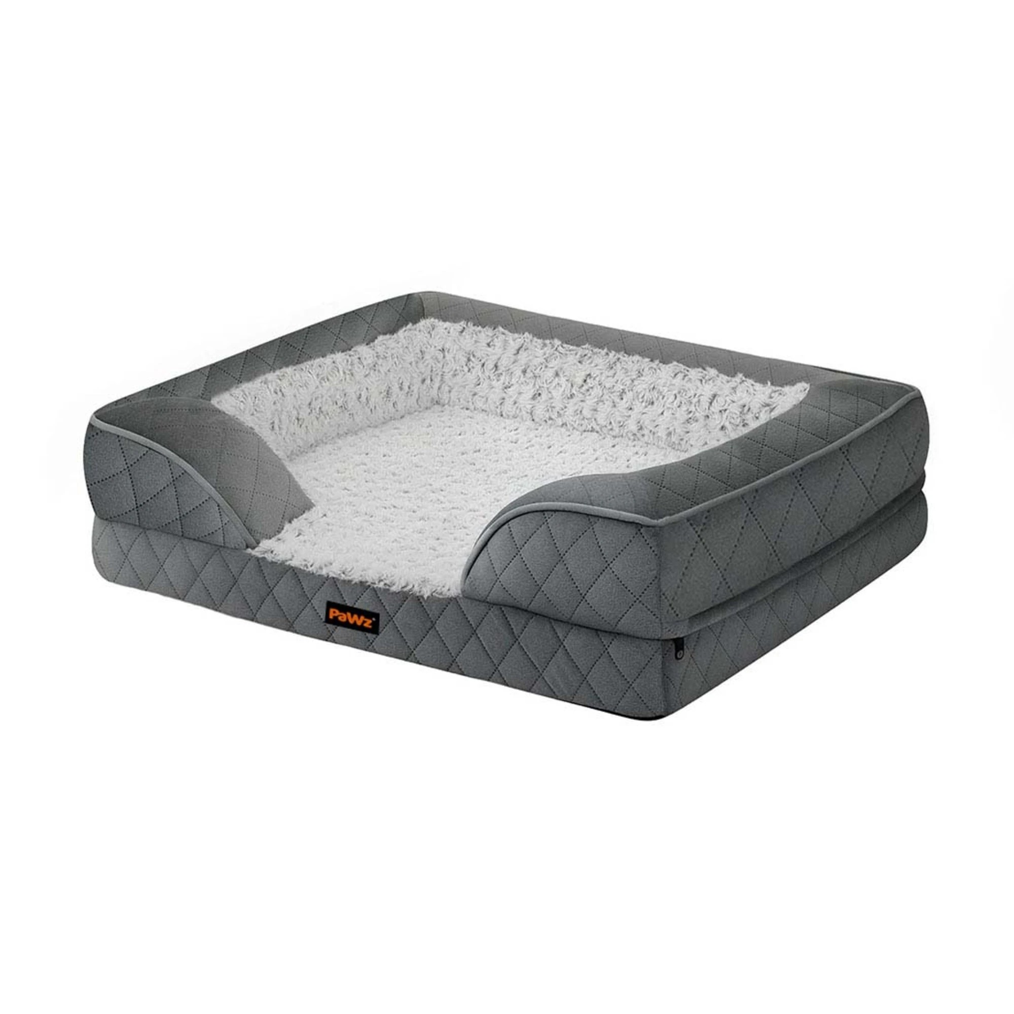 1 Pawz L Size Large Dog Bed Orthopedic Memory Foam In Colour - Grey, 1 of 8