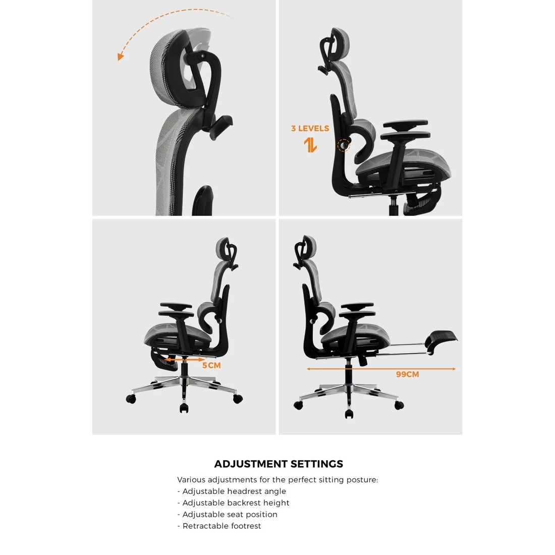 6 Oikiture Ergonomic Office Chair
 - Multi, 6 of 10