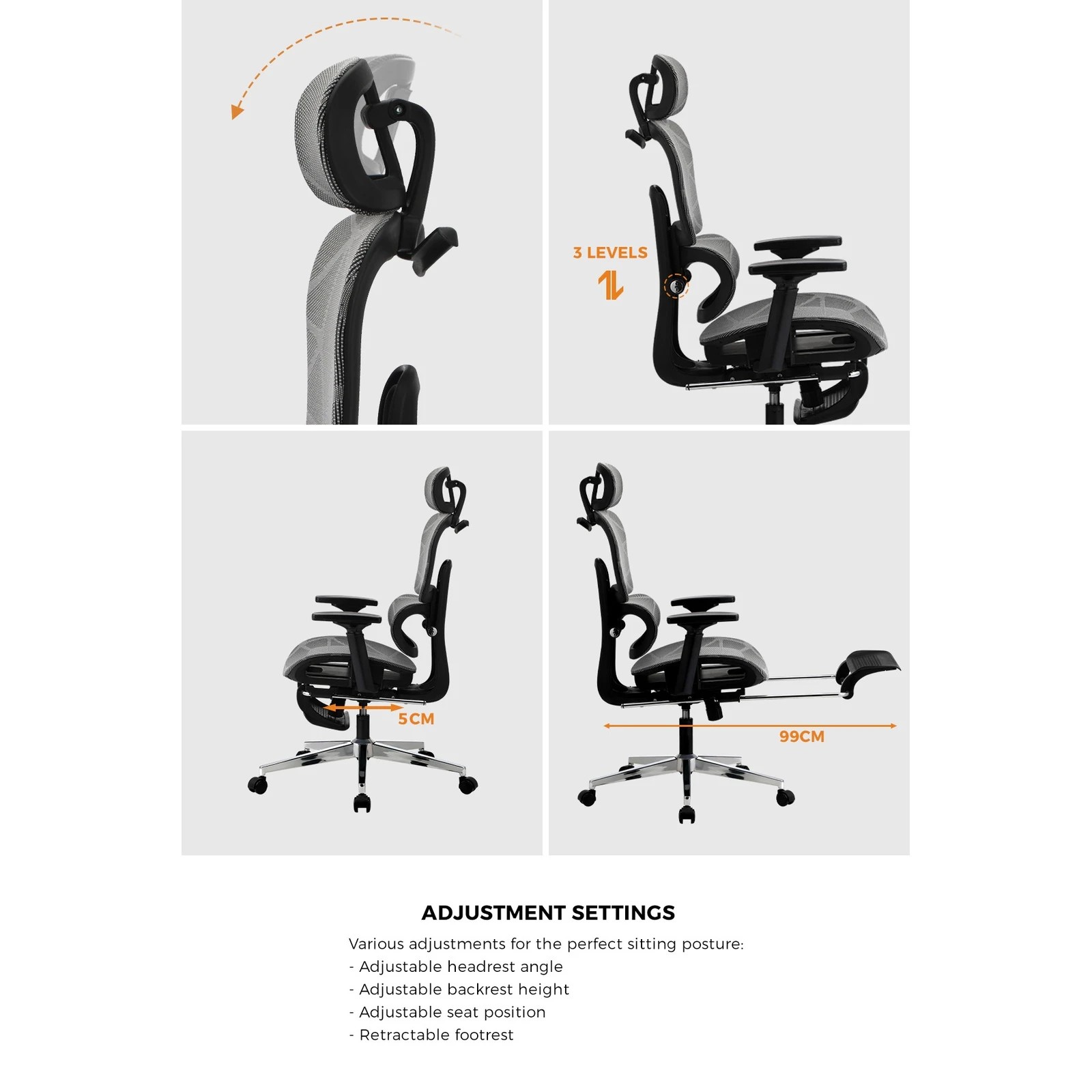 6 Oikiture Ergonomic Office Chair
 - Multi, 6 of 10