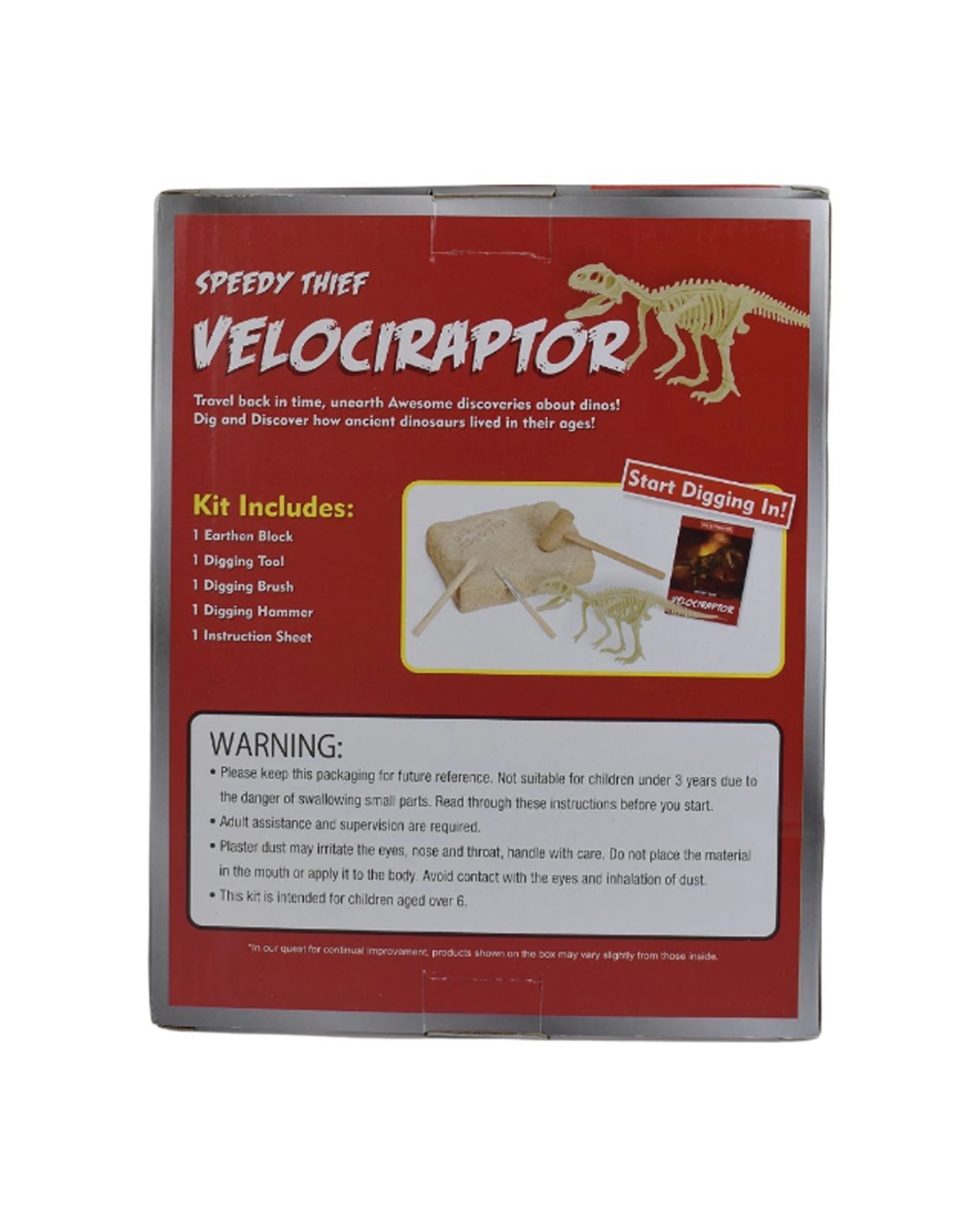 3 Kaper Kidz Dig Discover Velociraptor Dig Excavation Kits Educational Toy - Multi, 3 of 4
