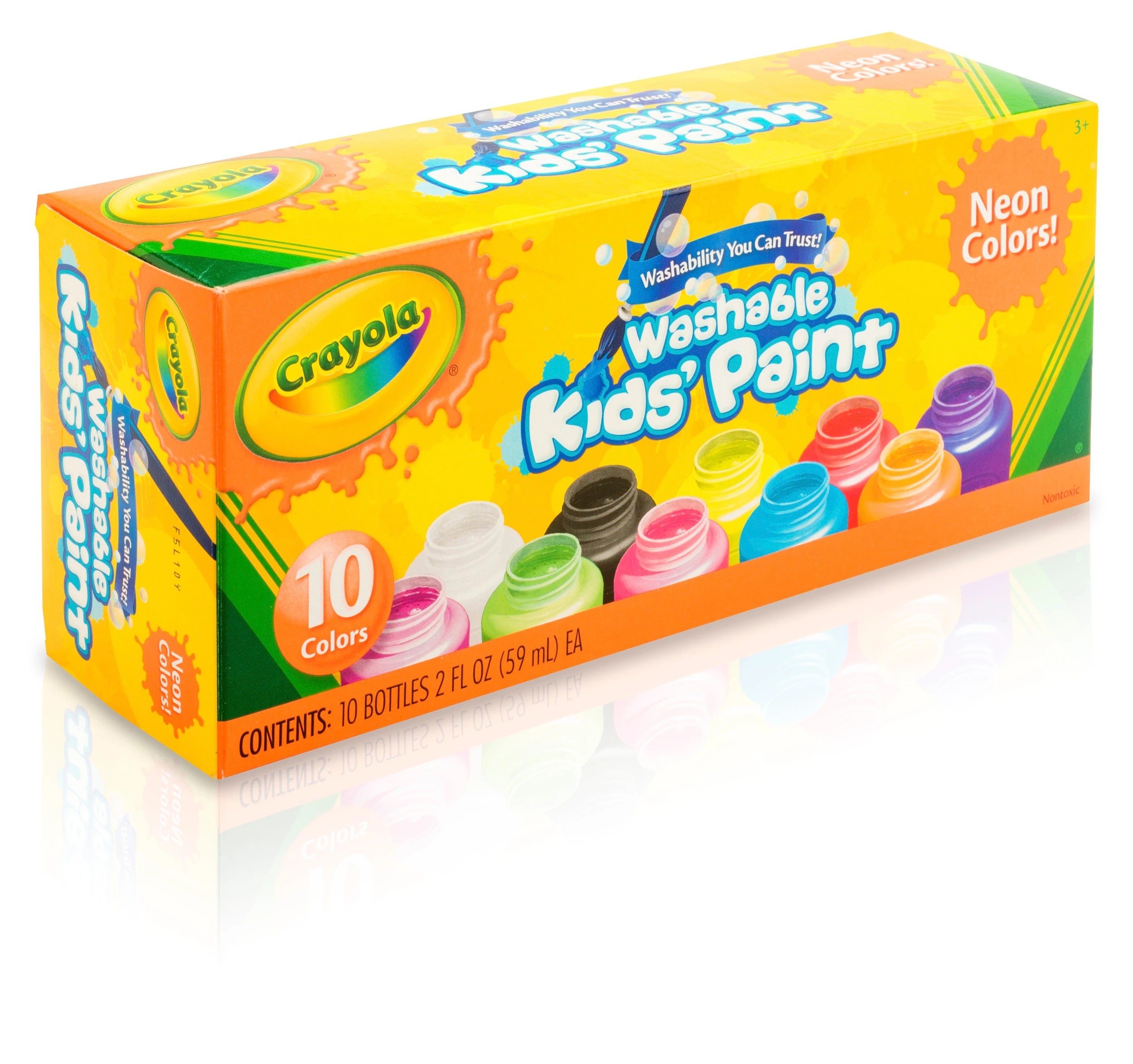 3 Crayola 10 Pack Washable Neon Paint, 3 of 5