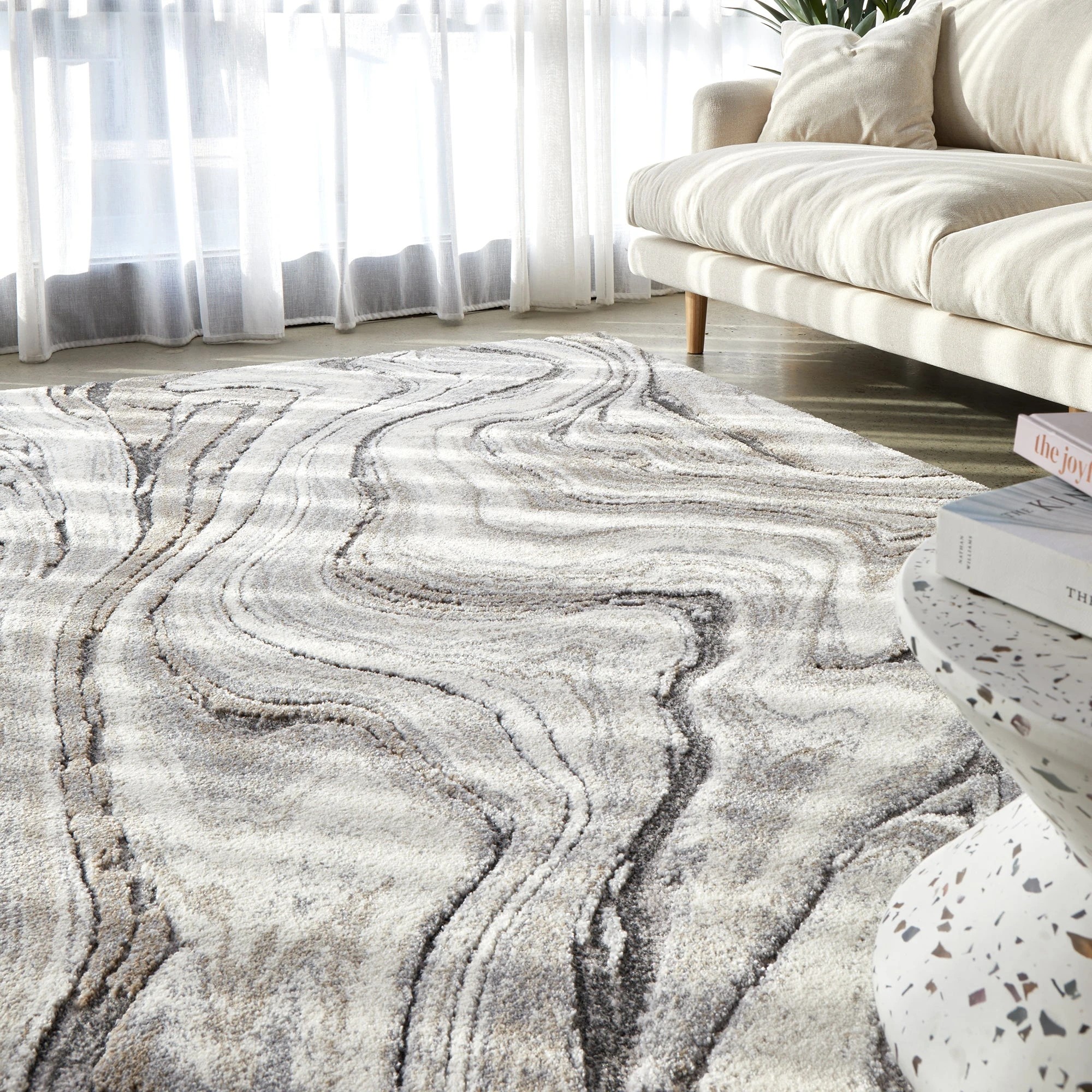 2 Common Ground Rugs Stonefall 111 290x200cm - Large Pet Friendly Floor Rug - Grey, 2 of 7