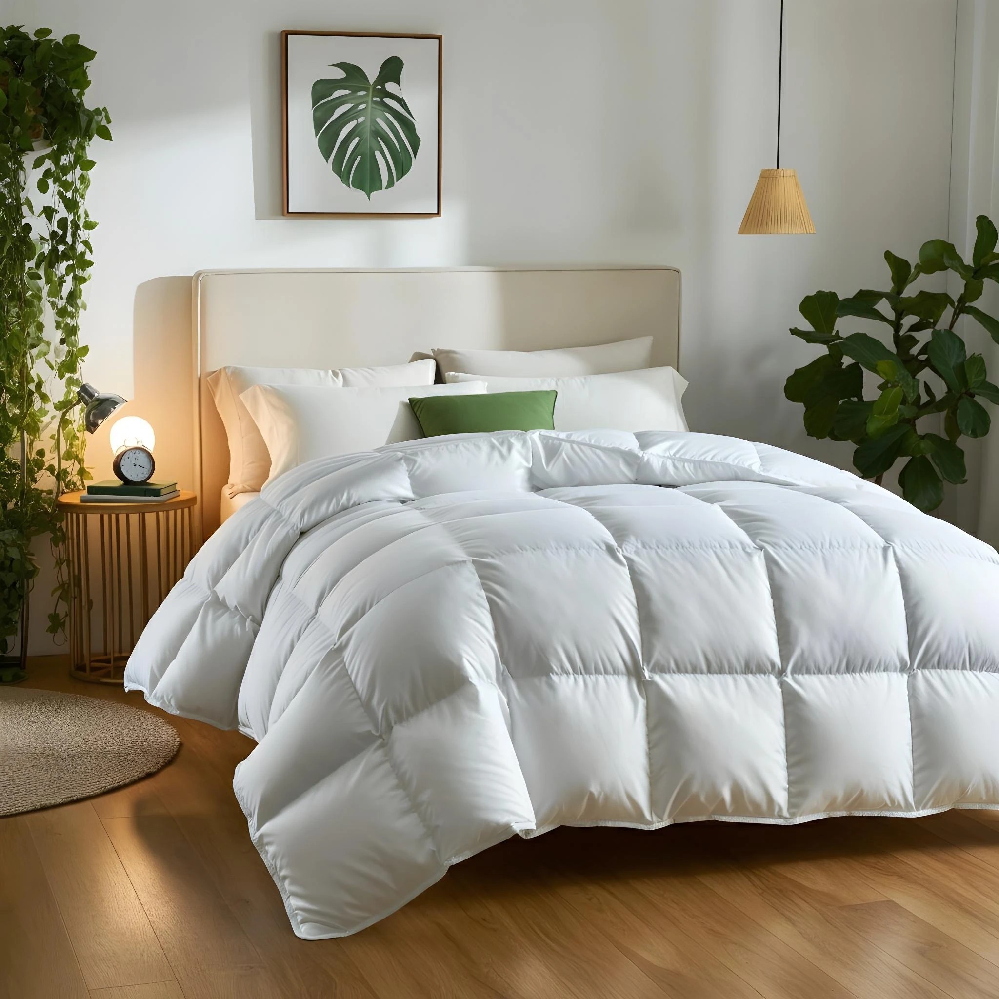1 Royal Comfort 800GSM Silk Blend Quilt Duvet Ultra Warm Winter Weight - Queen Bed - White, 1 of 6