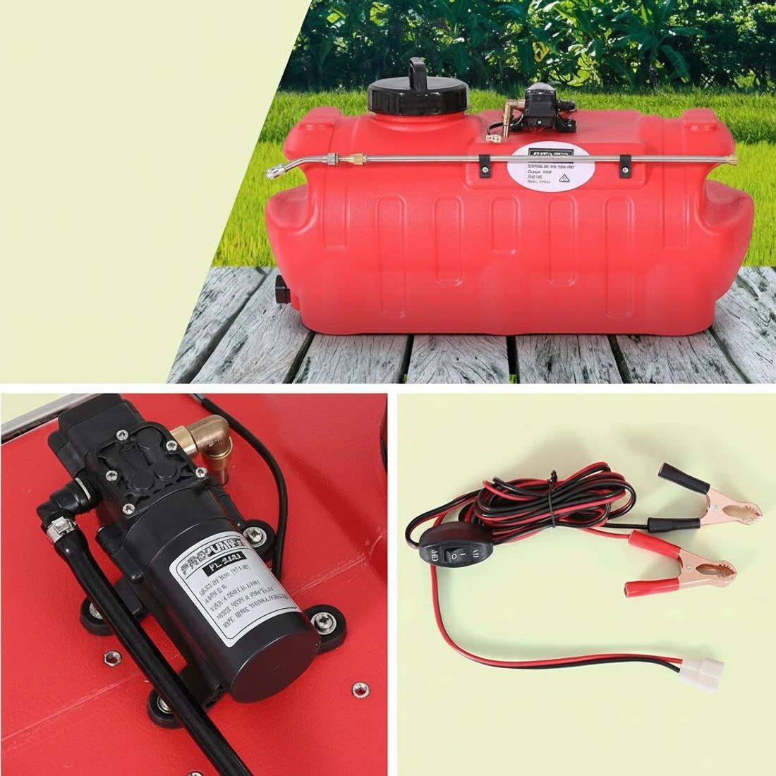 6 Giantz 50L Weed Sprayer Boom Pump Spot Spray - Red, 6 of 7
