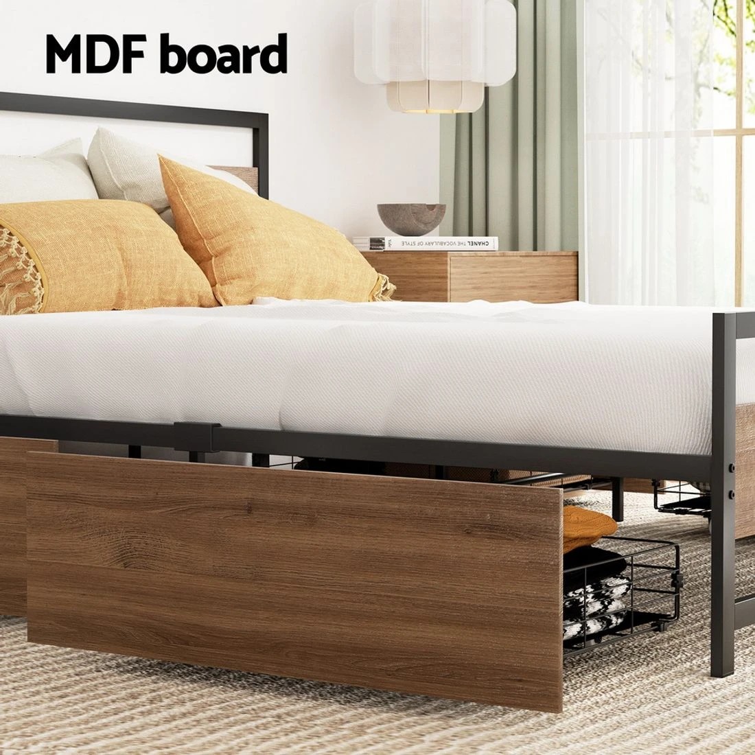 5 Artiss 2x Bed Frame Storage Drawers Trundle - Multi, 5 of 7