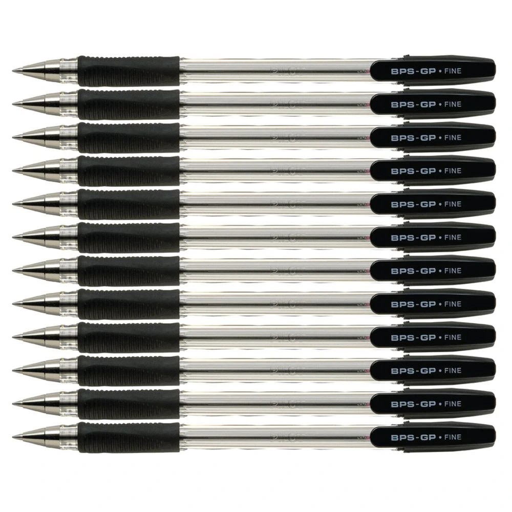 2 PILOT BPS-GP Ballpoint Pen 0.7mm Black 12 Pack, 2 of 2