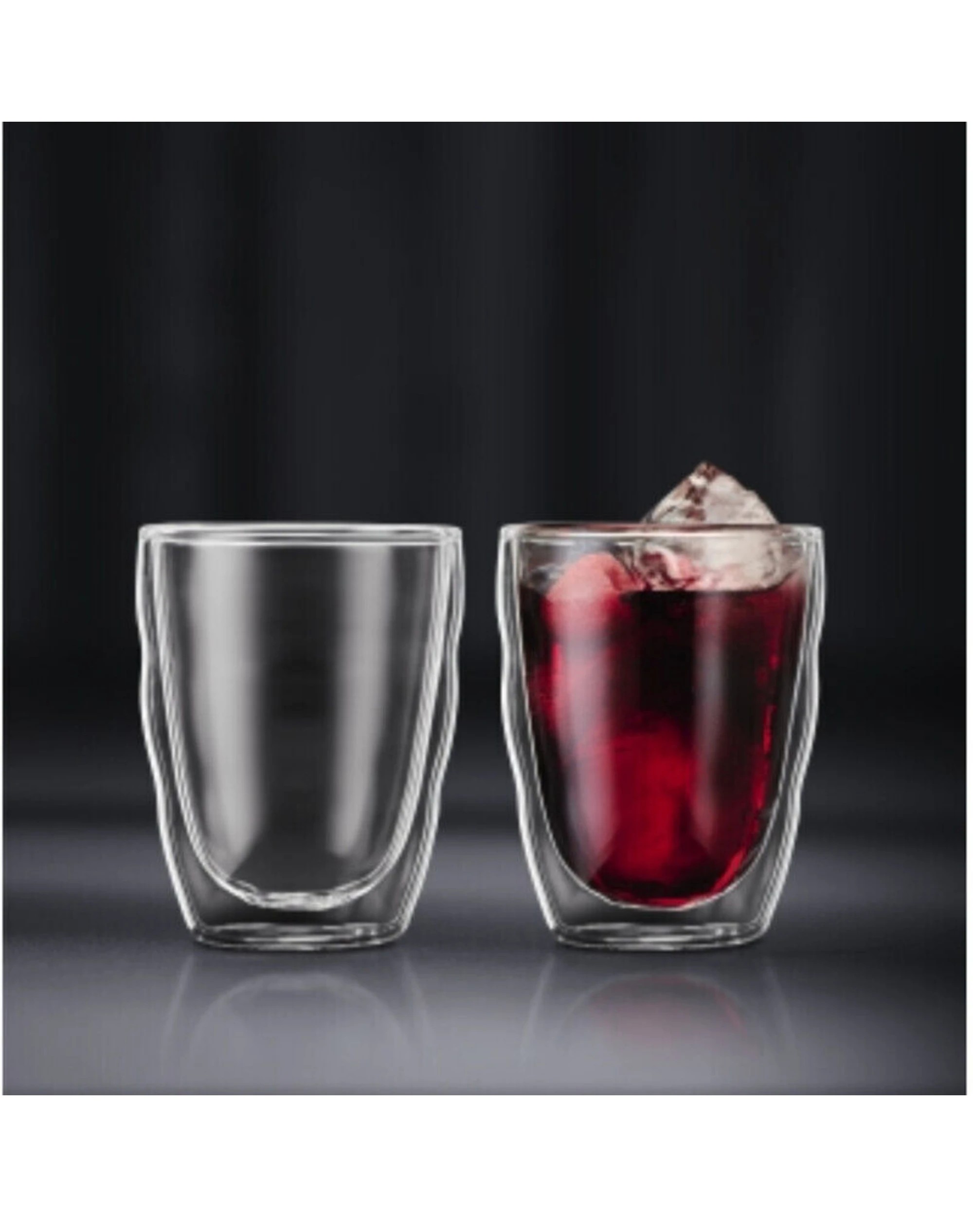 2 Bodum Pilatus Double Wall 350ml Medium Glass 6 Piece Set - Clear, 2 of 4