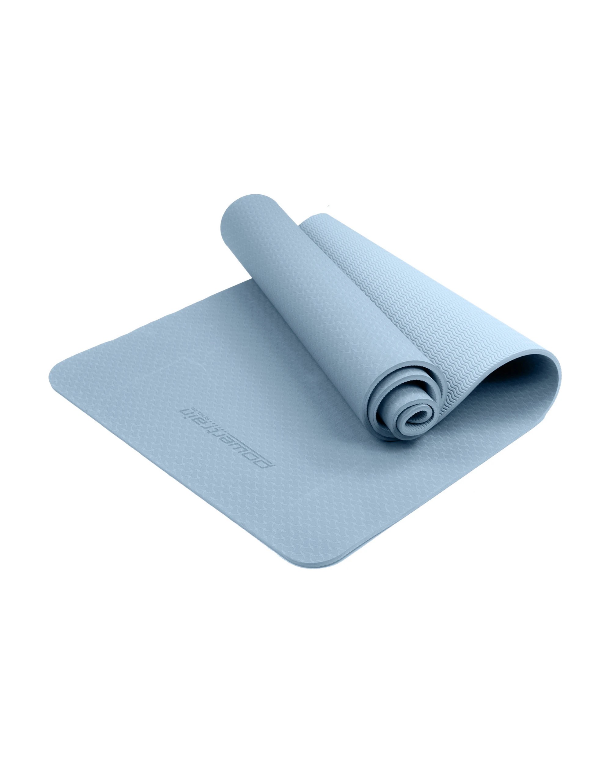6 Powertrain TPE Pilates Exercise Yoga Mat Workout 6mm Home Gym 183cm - Blue, 6 of 7
