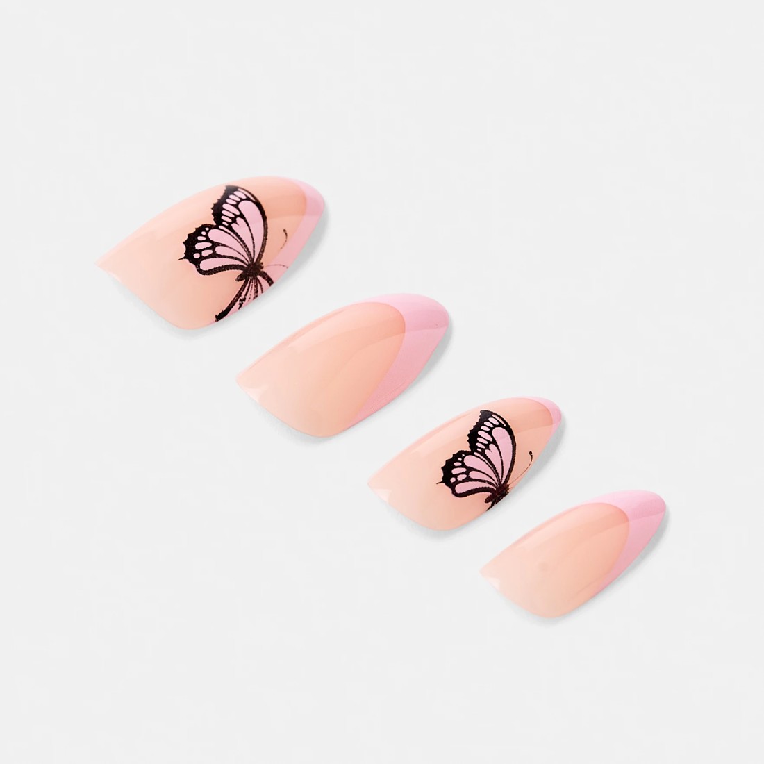 5 OXX Cosmetics 24 Pack Artificial Nails with Adhesive - Stiletto Shape, Butterfly, 5 of 5
