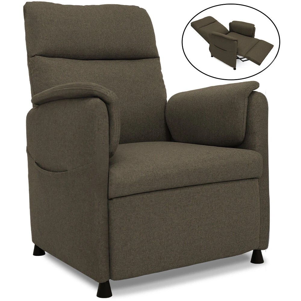 1 Fortia Single Electric Armchair Recliner - Beige, 1 of 1