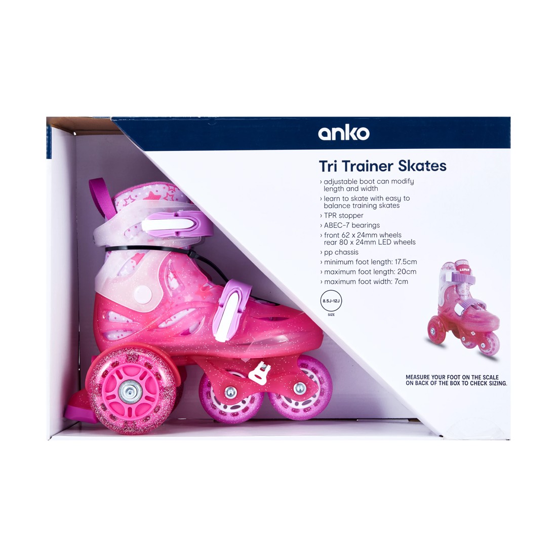 8 Tri Trainer Skates - Pink, Size 8.5 to 12, 8 of 9