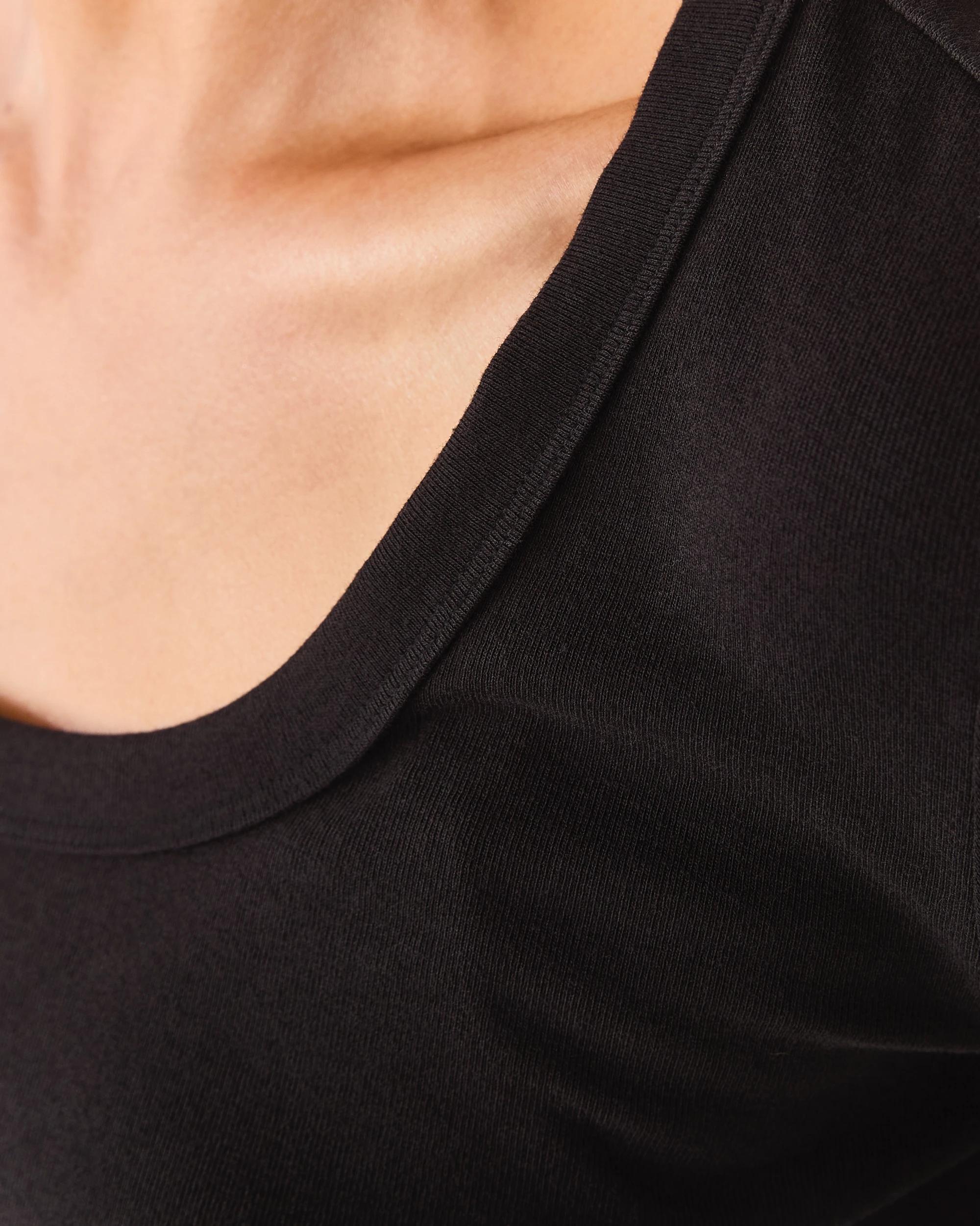 5 Long Sleeve Rib Scoop Neck T-shirt Black, 5 of 5