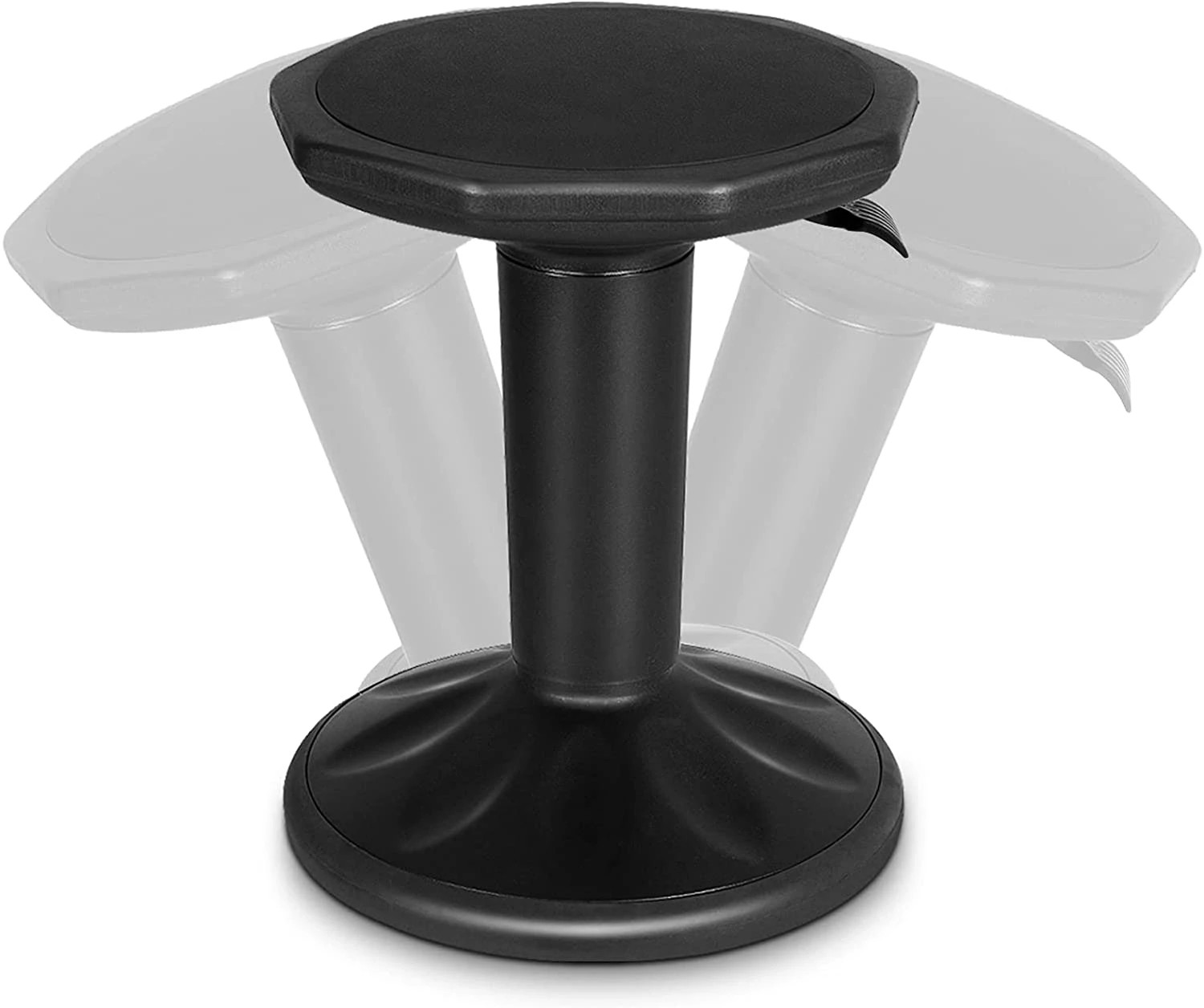 1 Costway Ergonomic Wobble Stool Sit Stand Chair Height Adjustable - Black, 1 of 3
