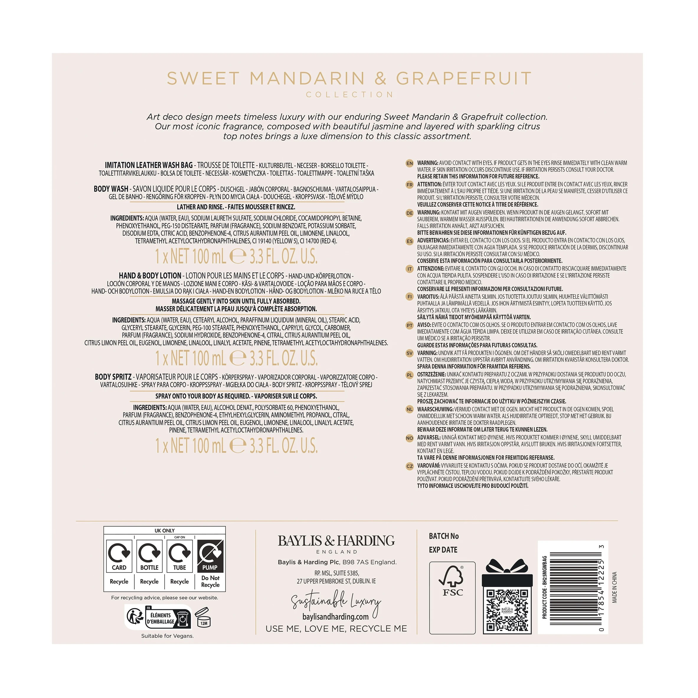 3 Anko Baylis & Harding 3 Piece Signature Collection - Sweet Mandarin and Grapefruit - Multi, 3 of 5
