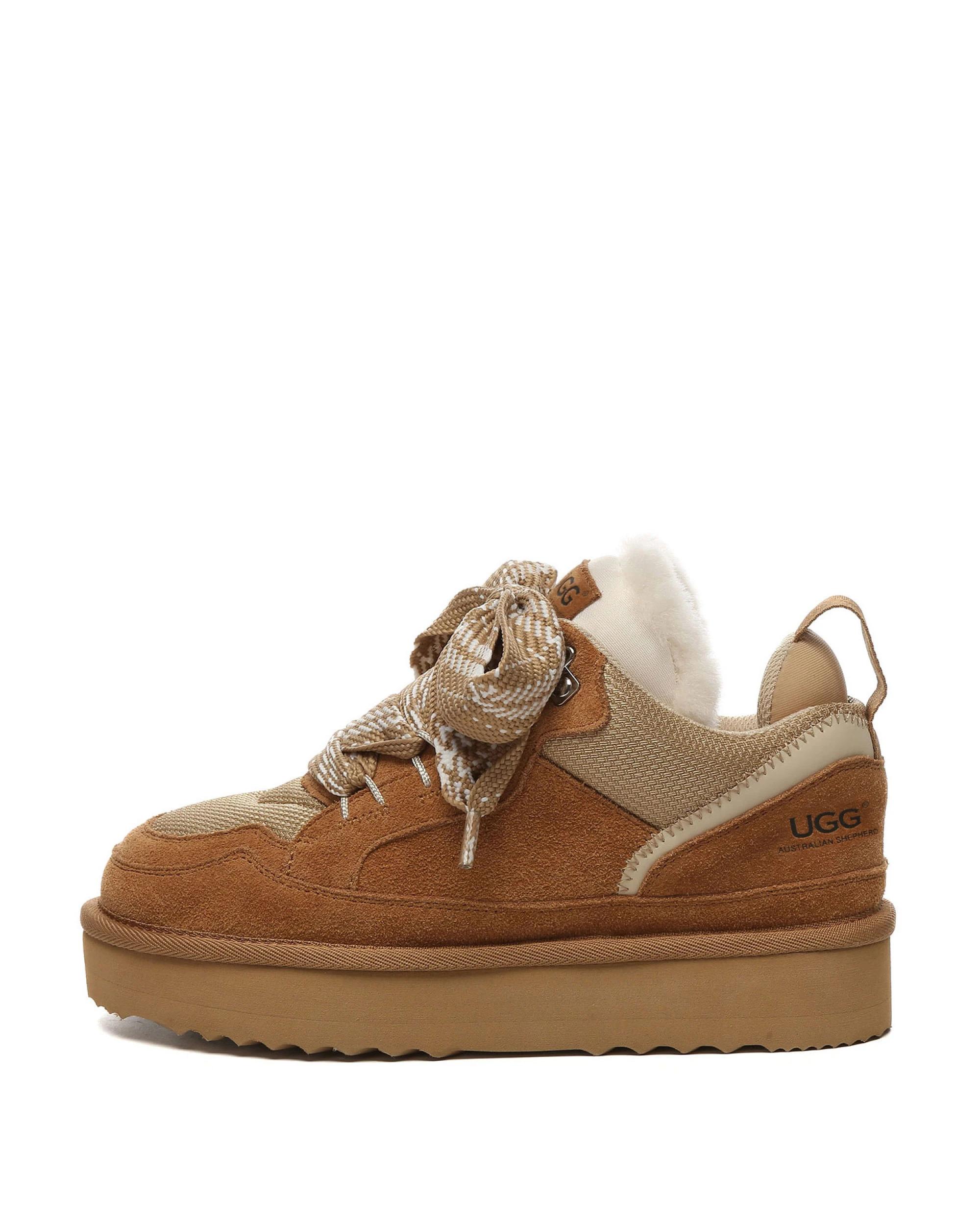 4 Australian Shepherd UGG Womens Parkyr Platform Sneakers CHESTNUT, 4 of 5