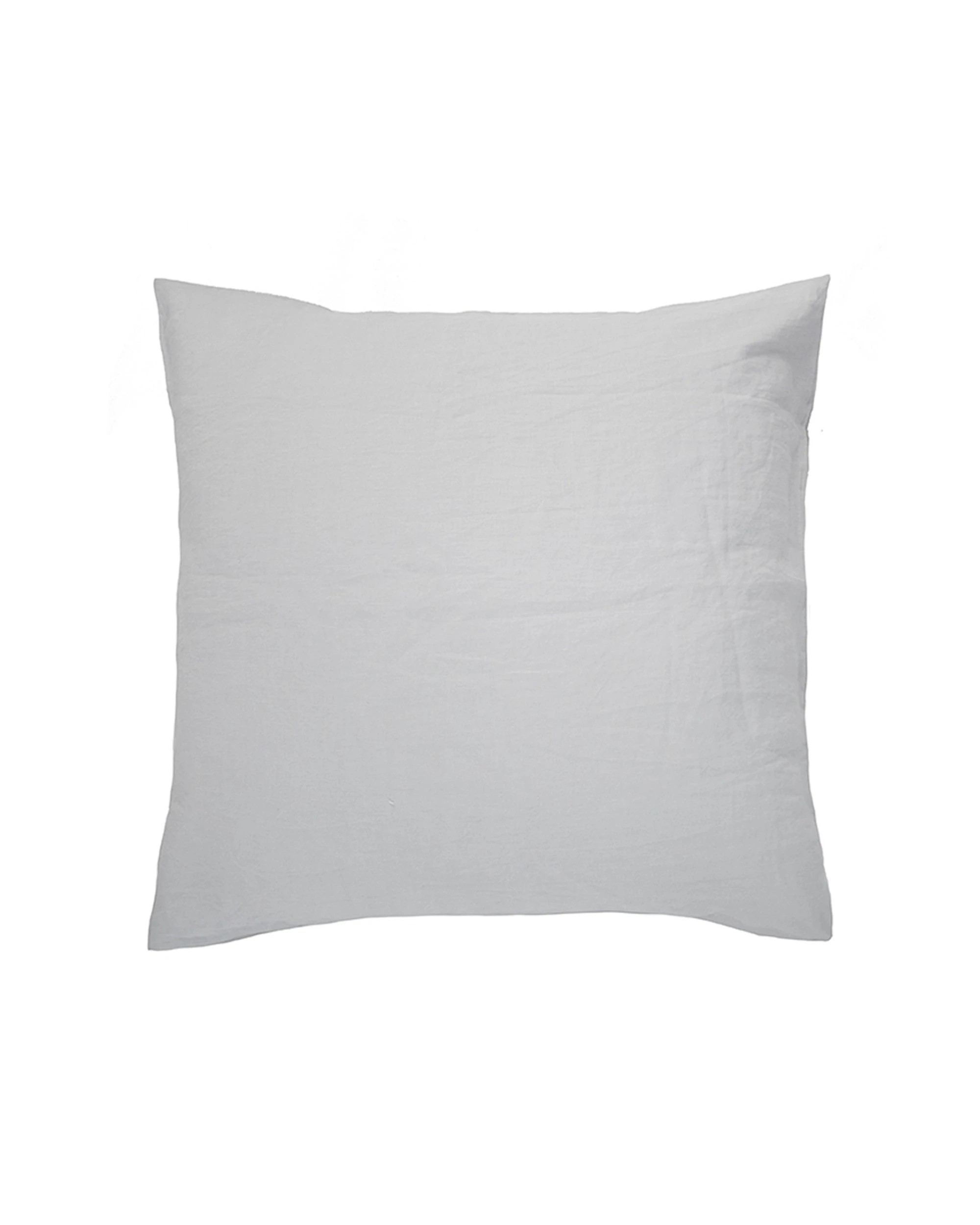 1 Bambury Euro Pillowcase Prewashed Soft 100% Linen - Silver, 1 of 1