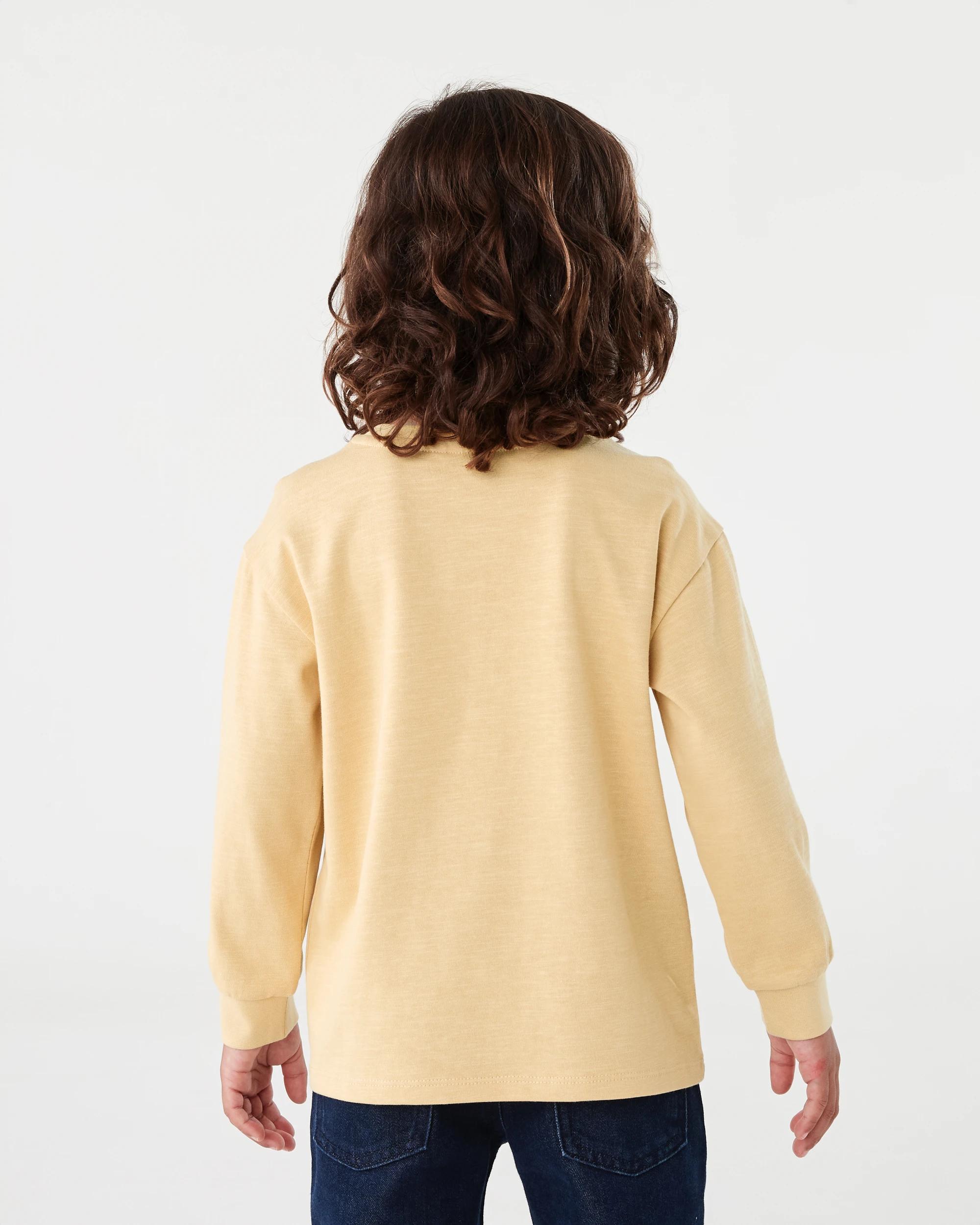 2 Long Sleeve Textured T-shirt Nwt Yellow, 2 of 6
