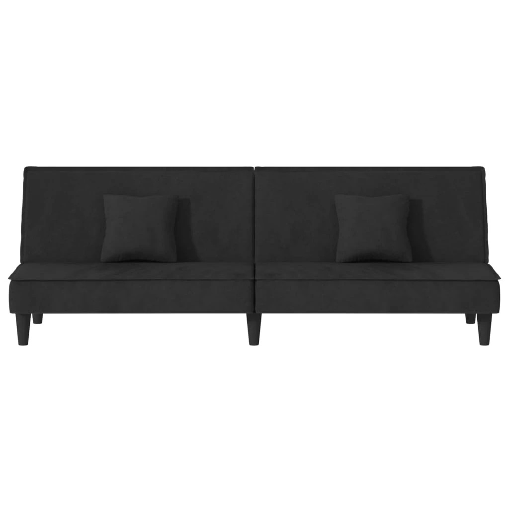4 Vidaxl Sofa Bed Velvet - Black, 4 of 10