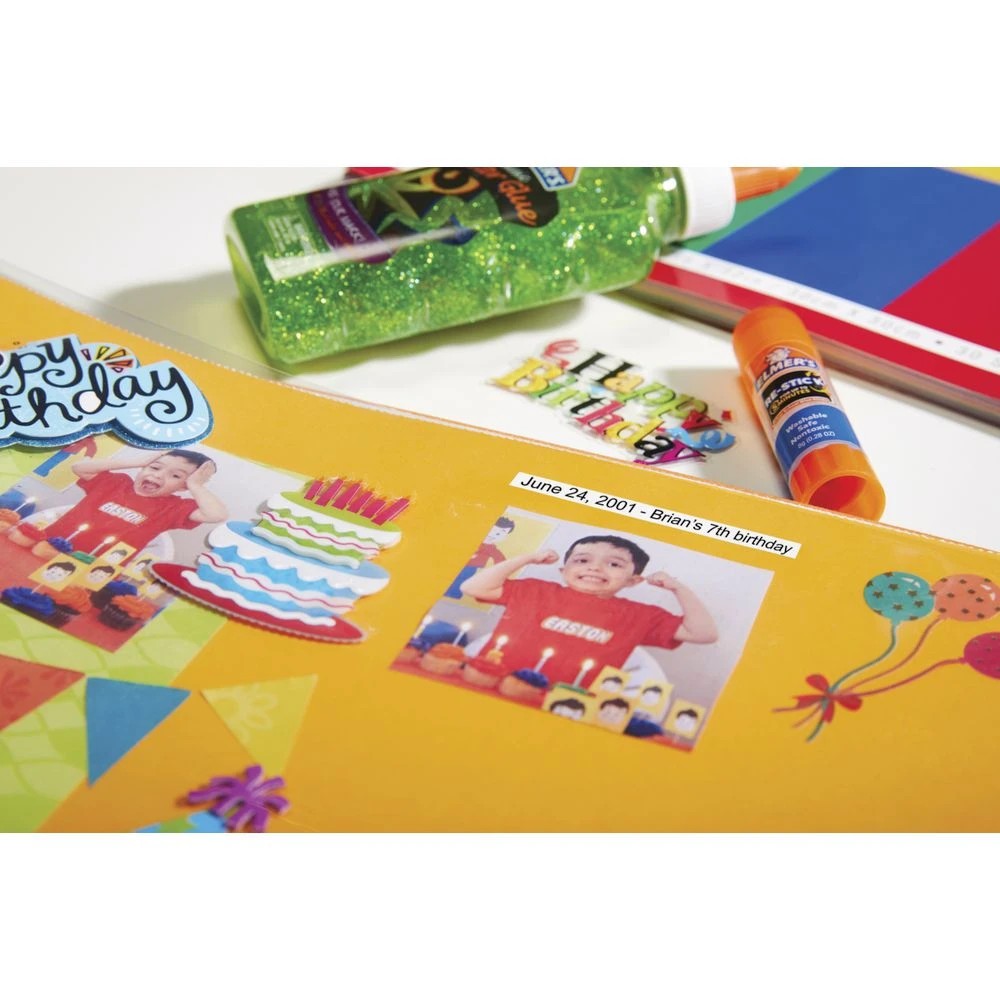 5 DYMO D1 Label Tape 9mm x 7m Black on White, 5 of 6